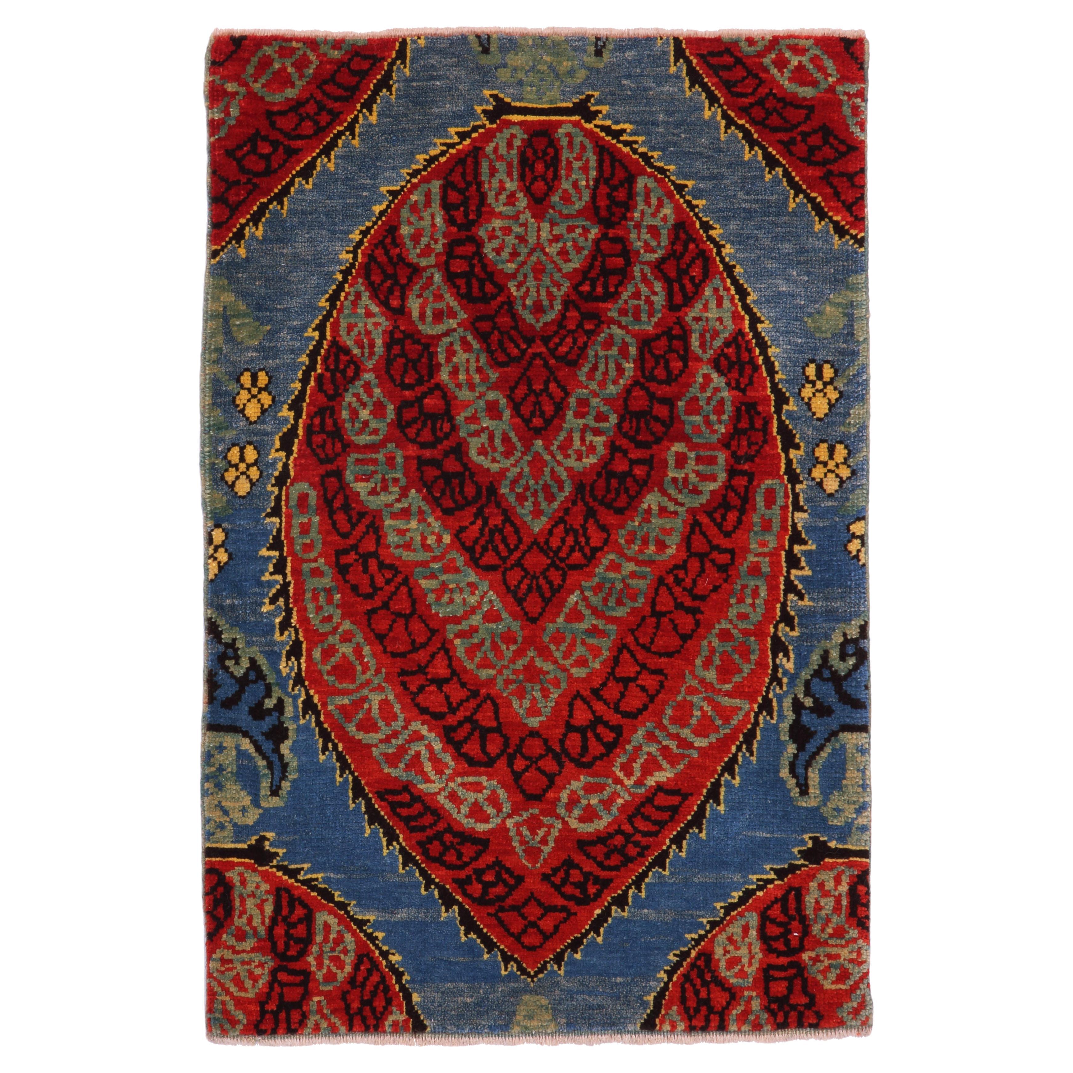 Tapis Ararat Gerous Bidjar Wagireh Pendentif de style néo-renaissance teint en naturel