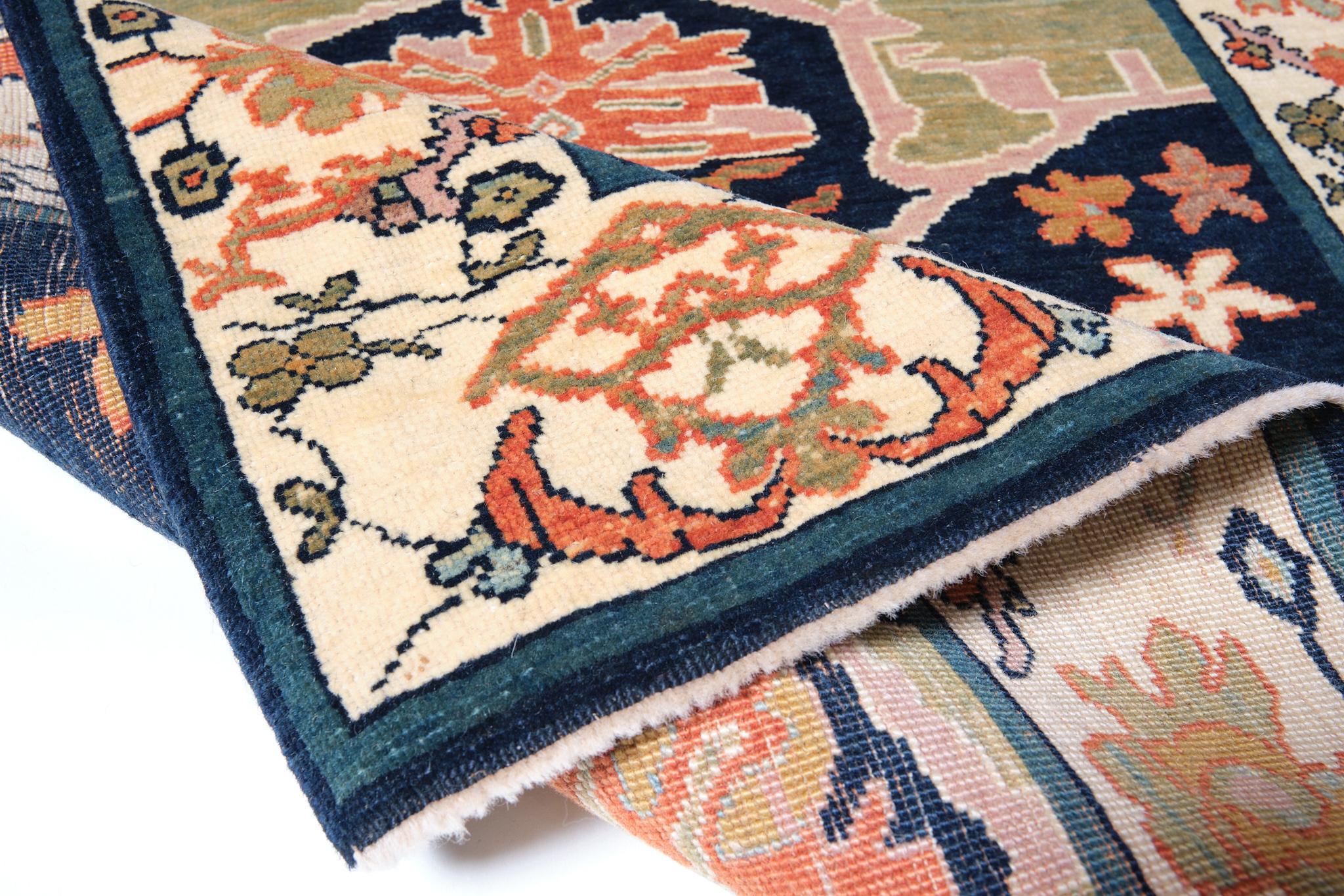 Turkish Ararat Rugs Gerous Bidjar Wagireh Rug Antique Persian Design Carpet Natural Dyed For Sale