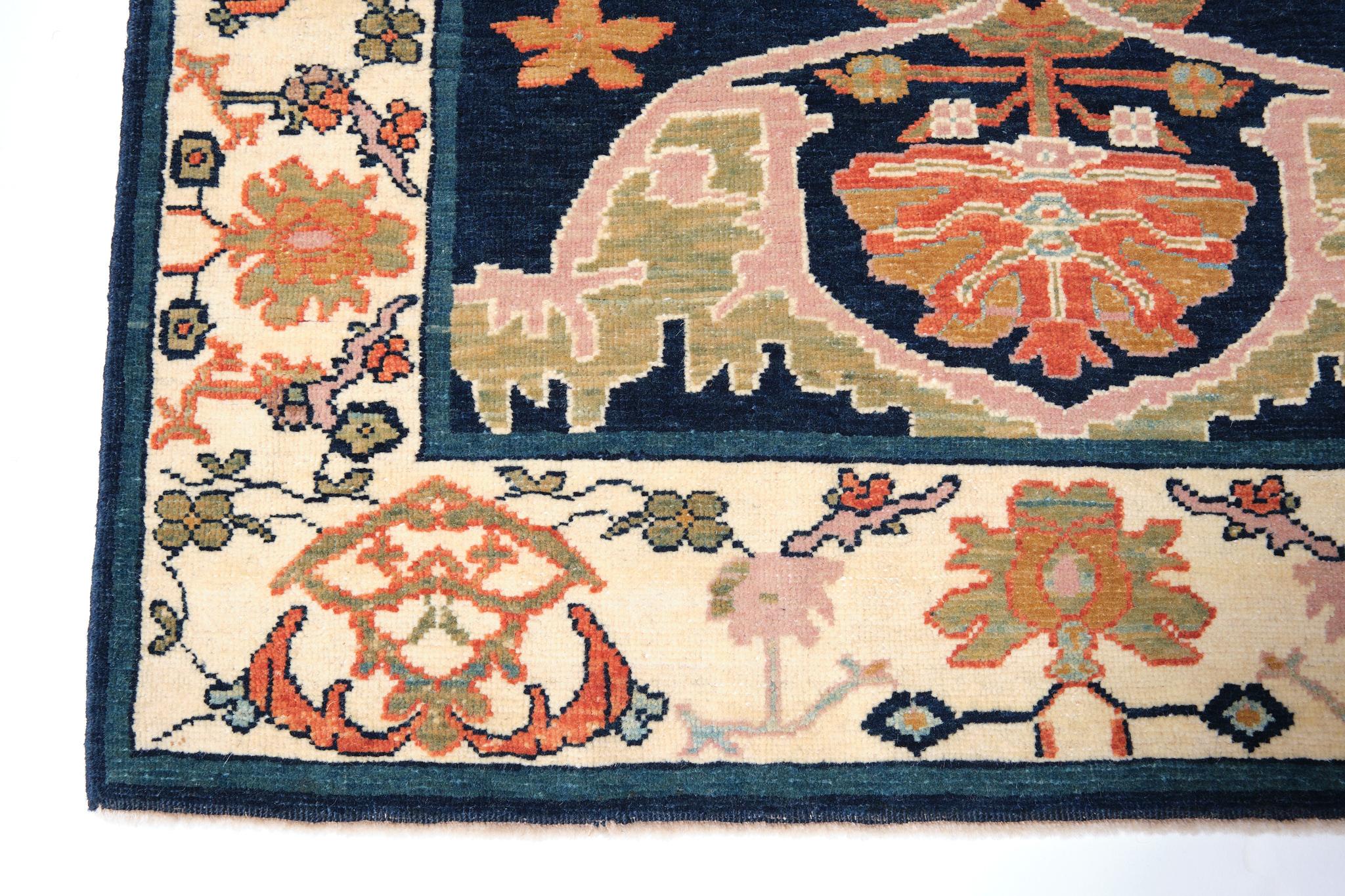 Vegetable Dyed Ararat Rugs Gerous Bidjar Wagireh Rug Antique Persian Design Carpet Natural Dyed For Sale