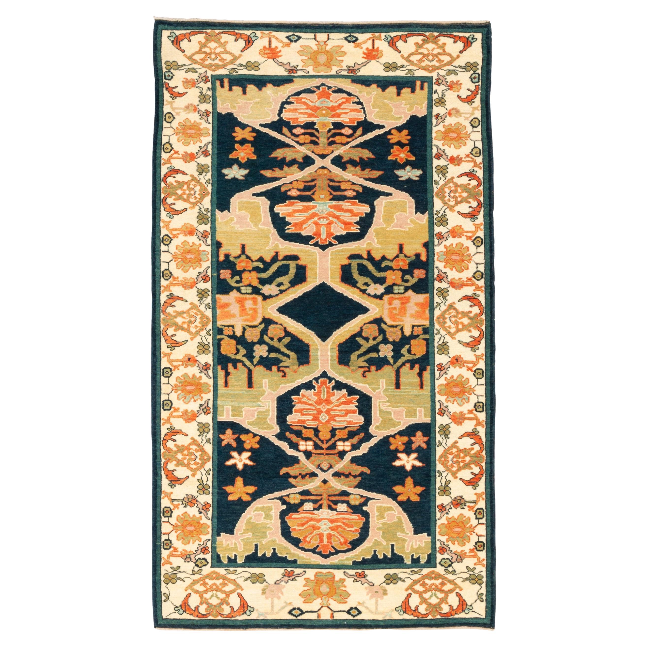 Ararat Teppiche Gerous Bidjar Wagireh Teppich Antikes persisches Design Teppich Naturfarben im Angebot