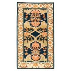 Tapis Ararat Gerous Bidjar Wagireh - Tapis persan ancien à motifs naturels teint