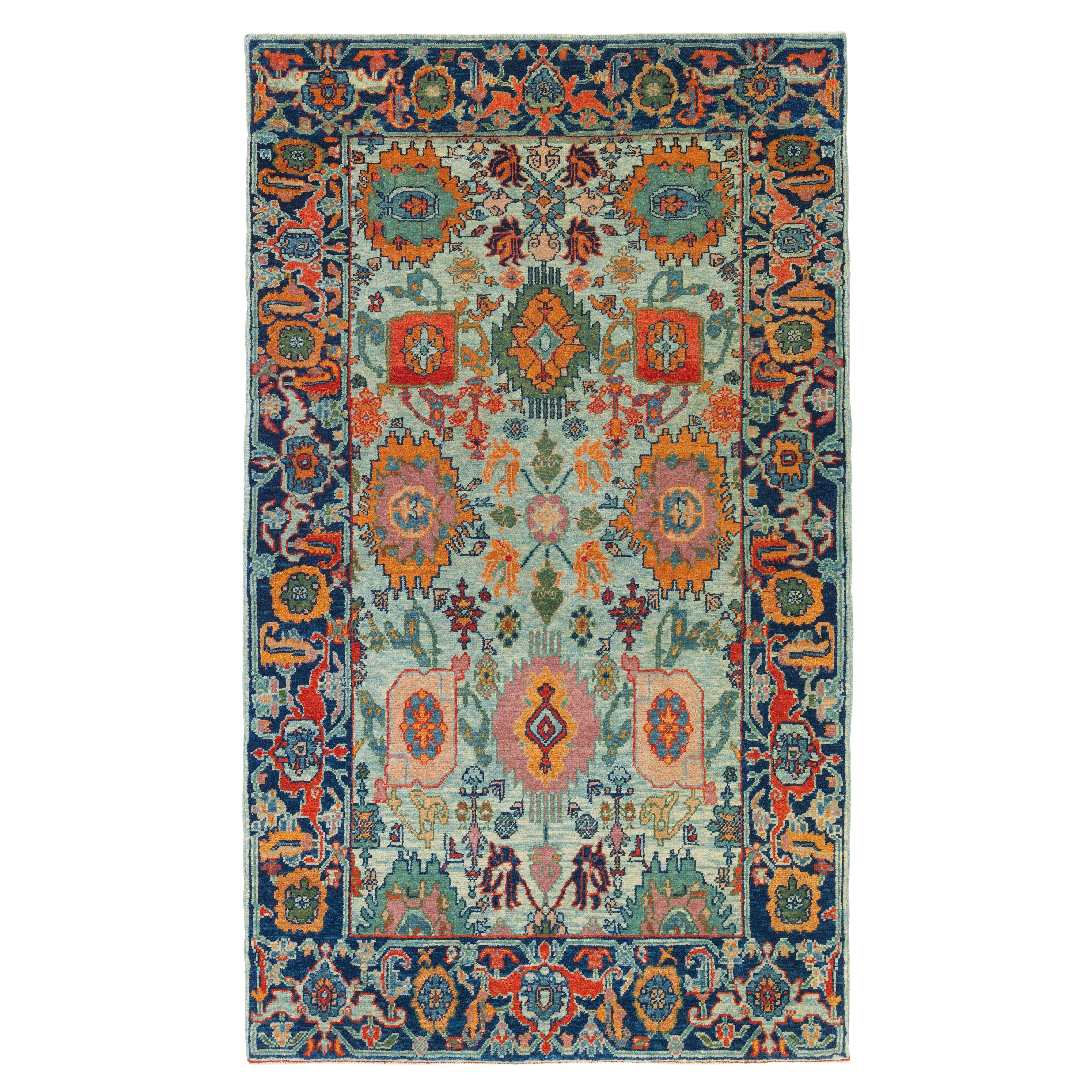 Large Antique Green Persian Rug Pillow For Sale at 1stDibs striped