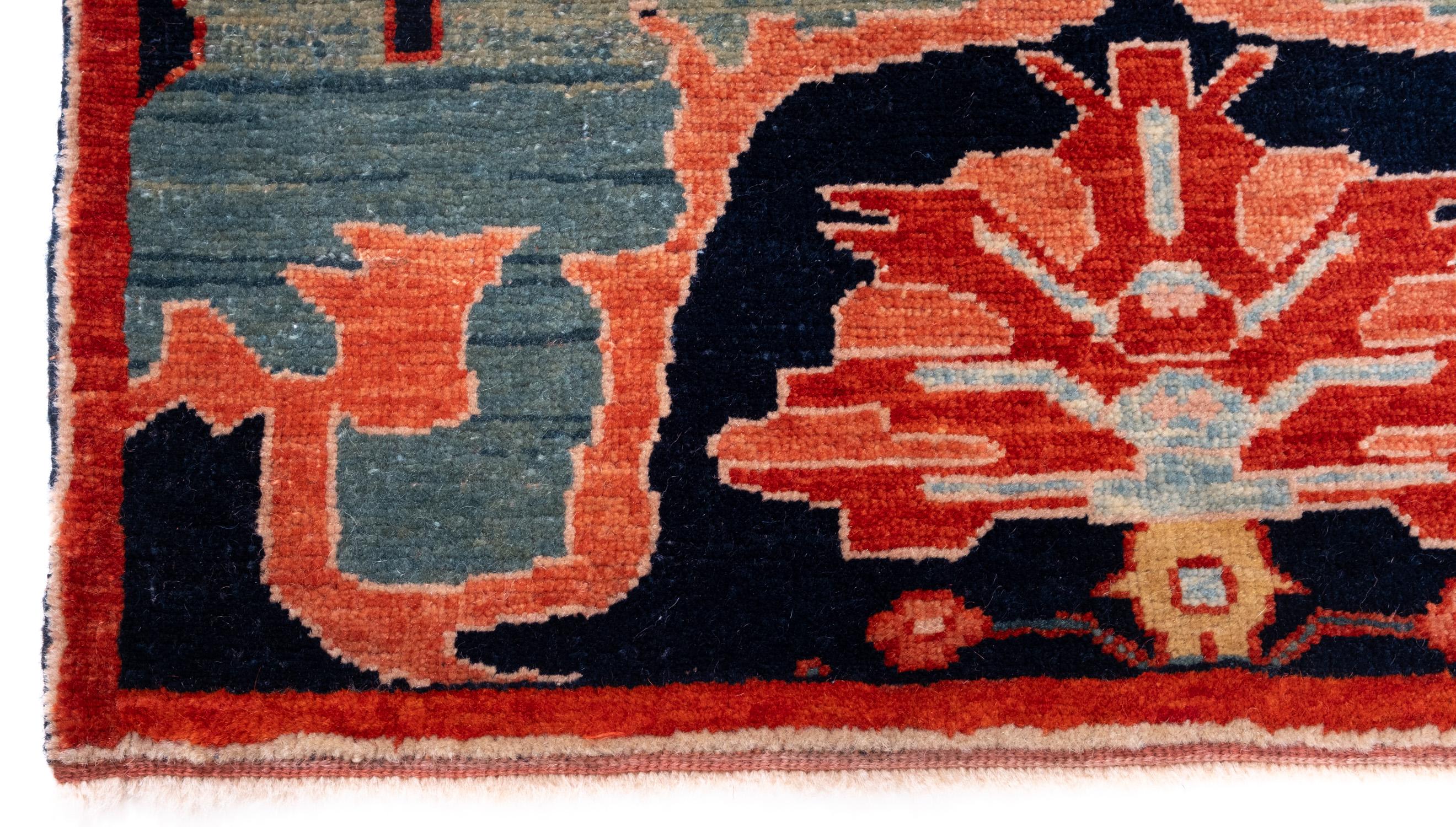 Turkish Ararat Rugs Gerous Bidjar Wagireh Rug Revival Carpet Natural Dyed Yastik Size For Sale