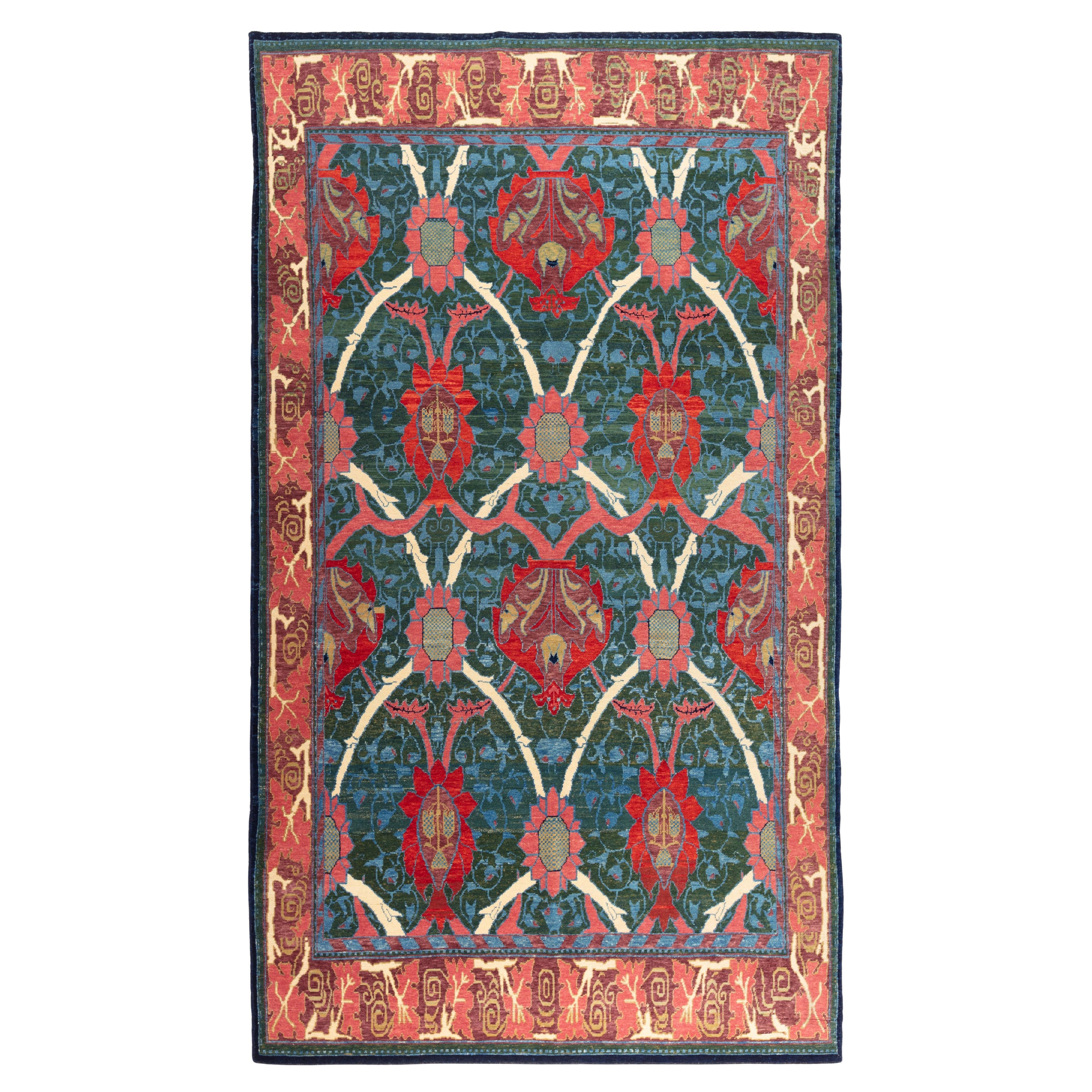 Ararat Rugs Holland Park William Morris Carpet, Arts and Crafts, Natural Dyed For Sale