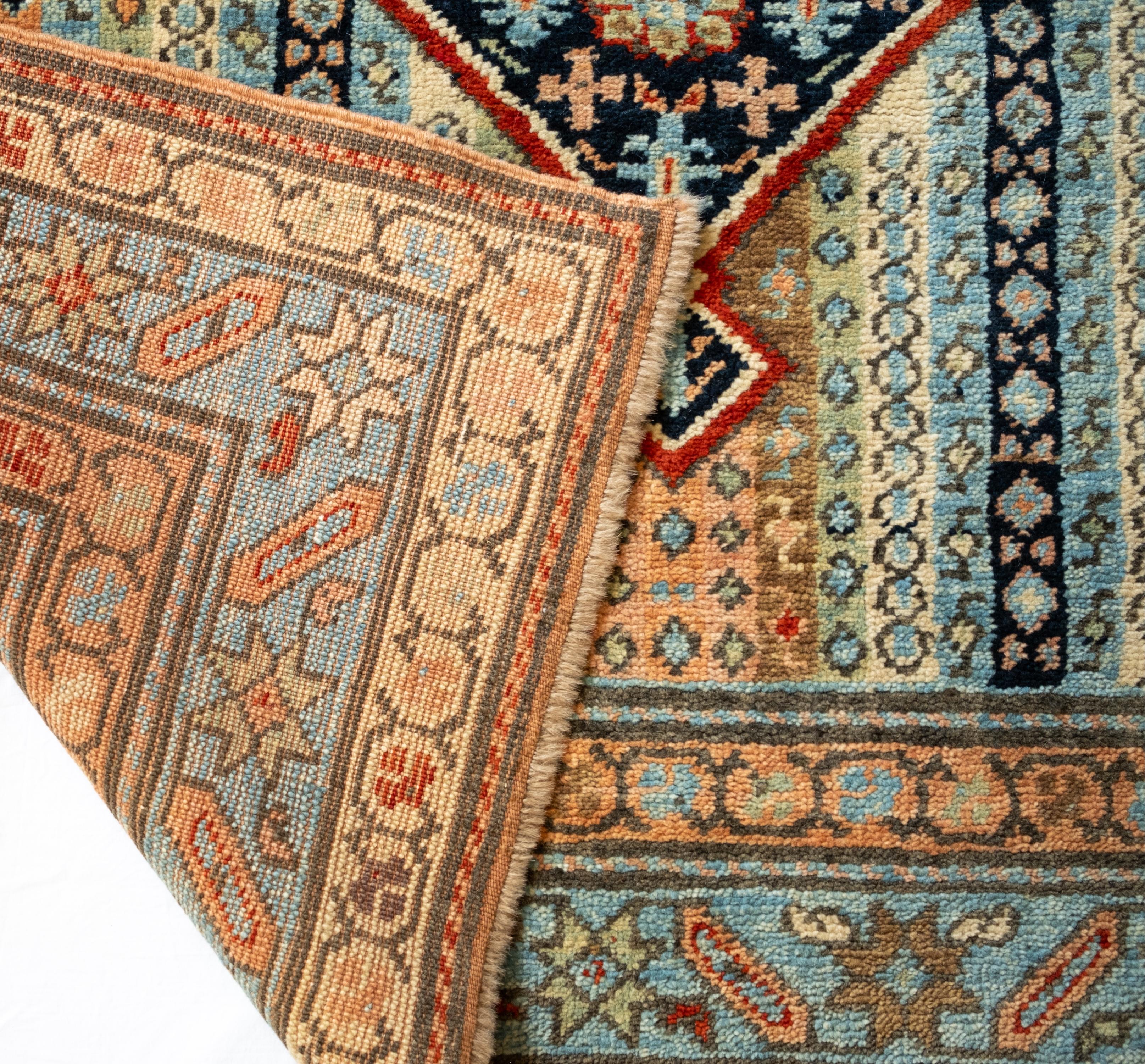 XXIe siècle et contemporain Ararat Rugs Tapis Karabagh à rayures verticales - Revive Carpet Natural Dye en vente