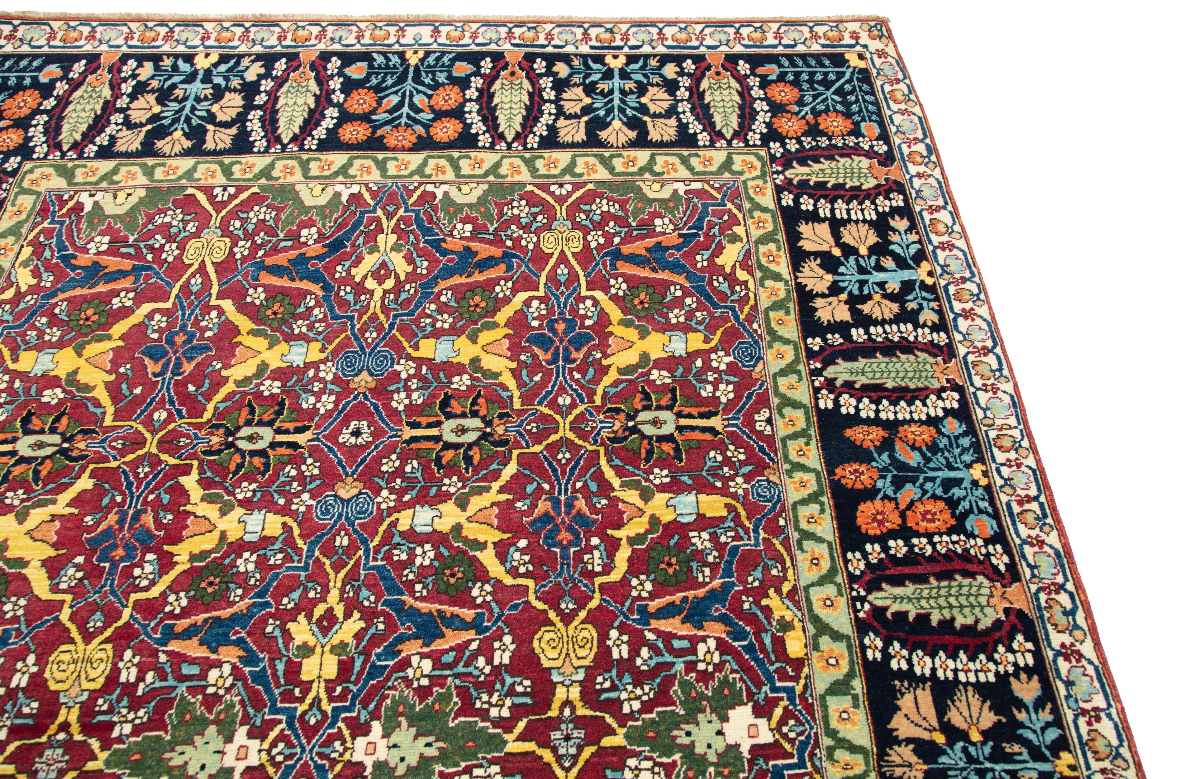 Ararat Rugs Alfombra Kerman - Alfombra Estilo Gerous Bidjar Renacimiento Persa Teñida Natural Turco en venta