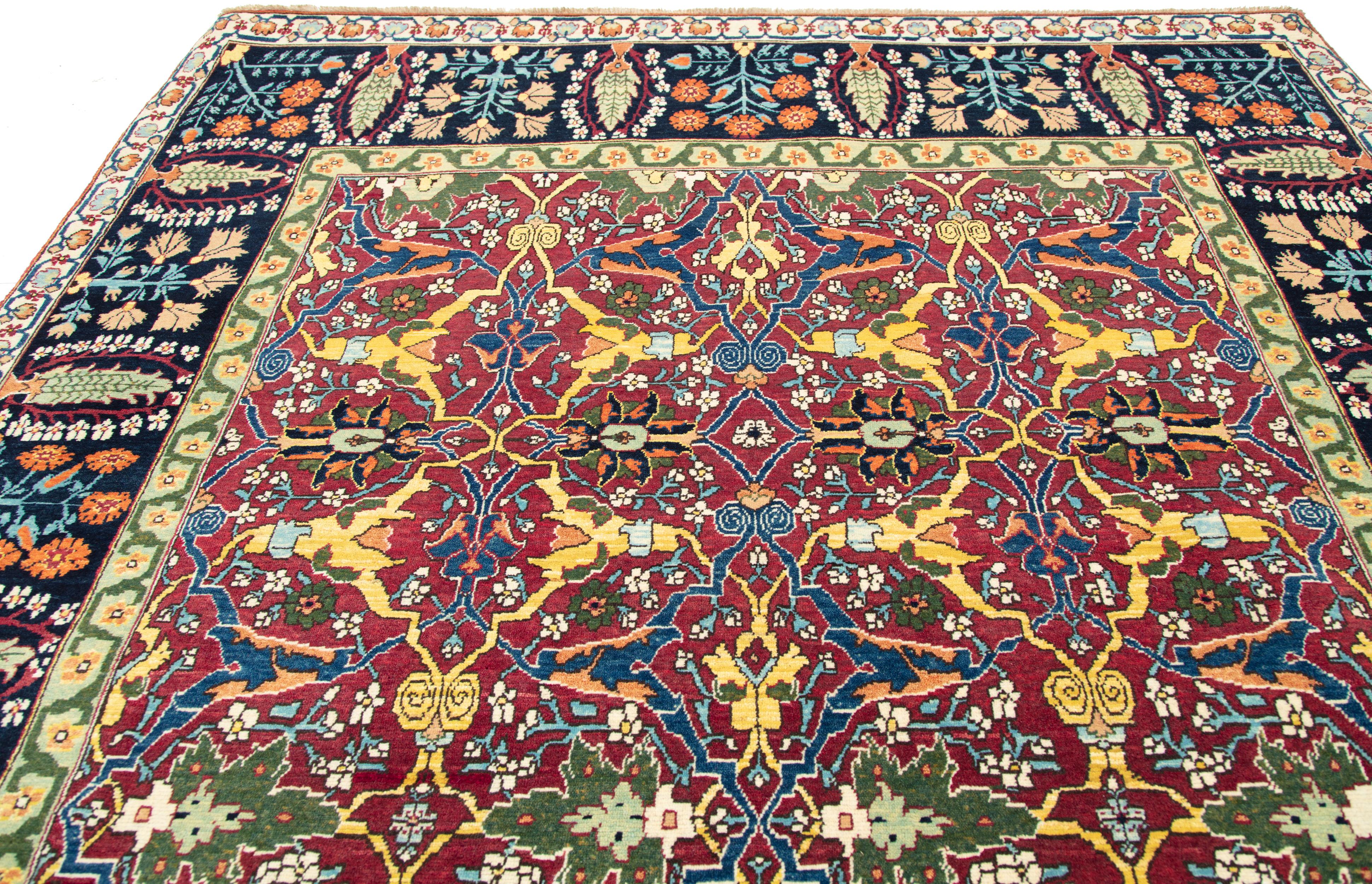 Ararat Rugs Alfombra Kerman - Alfombra Estilo Gerous Bidjar Renacimiento Persa Teñida Natural Teñido con vegetales en venta