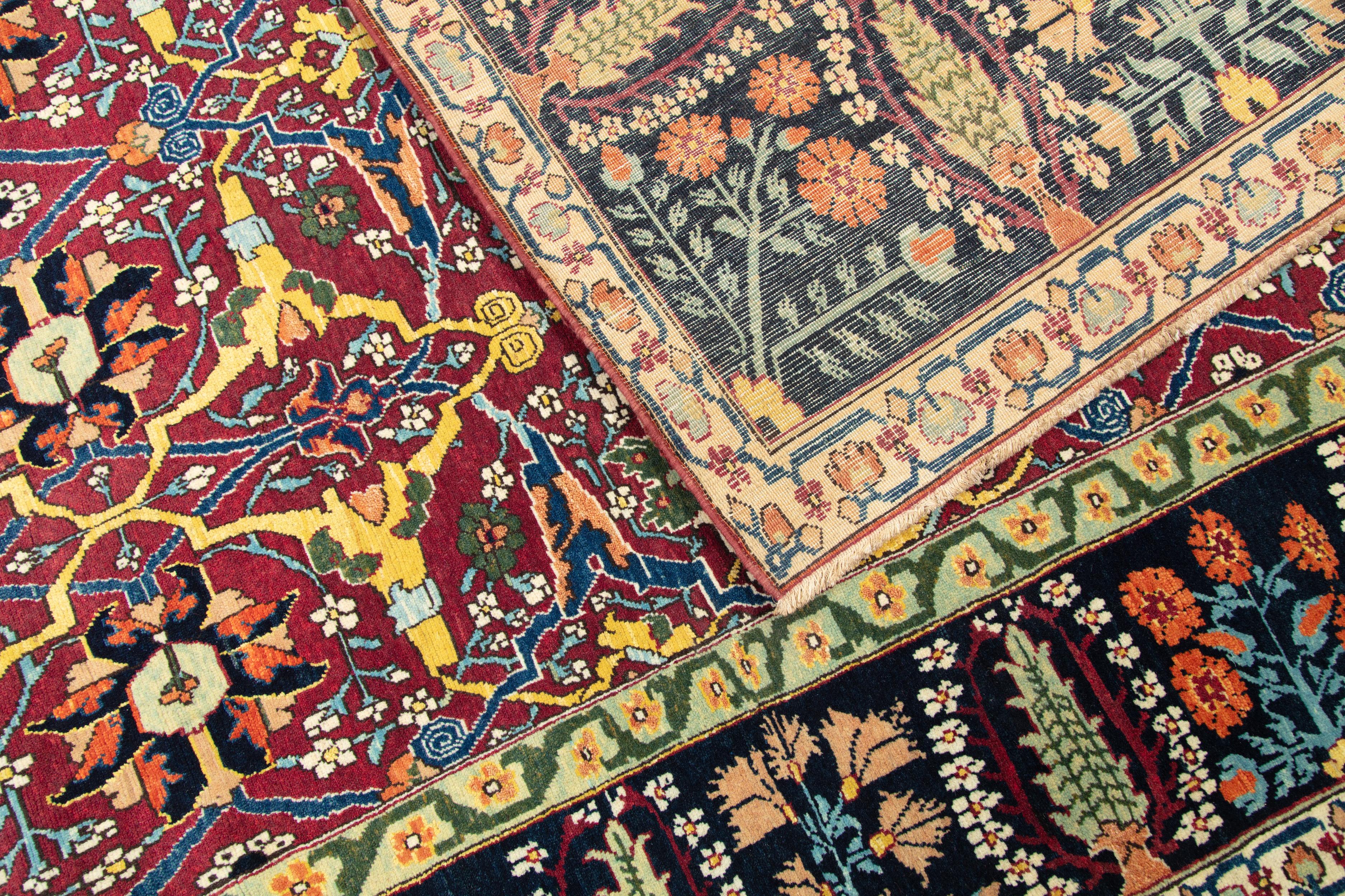 Ararat Rugs Alfombra Kerman - Alfombra Estilo Gerous Bidjar Renacimiento Persa Teñida Natural Siglo XXI y contemporáneo en venta