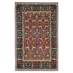 Ararat Rugs Alfombra Kerman - Alfombra Estilo Gerous Bidjar Renacimiento Persa Teñida Natural