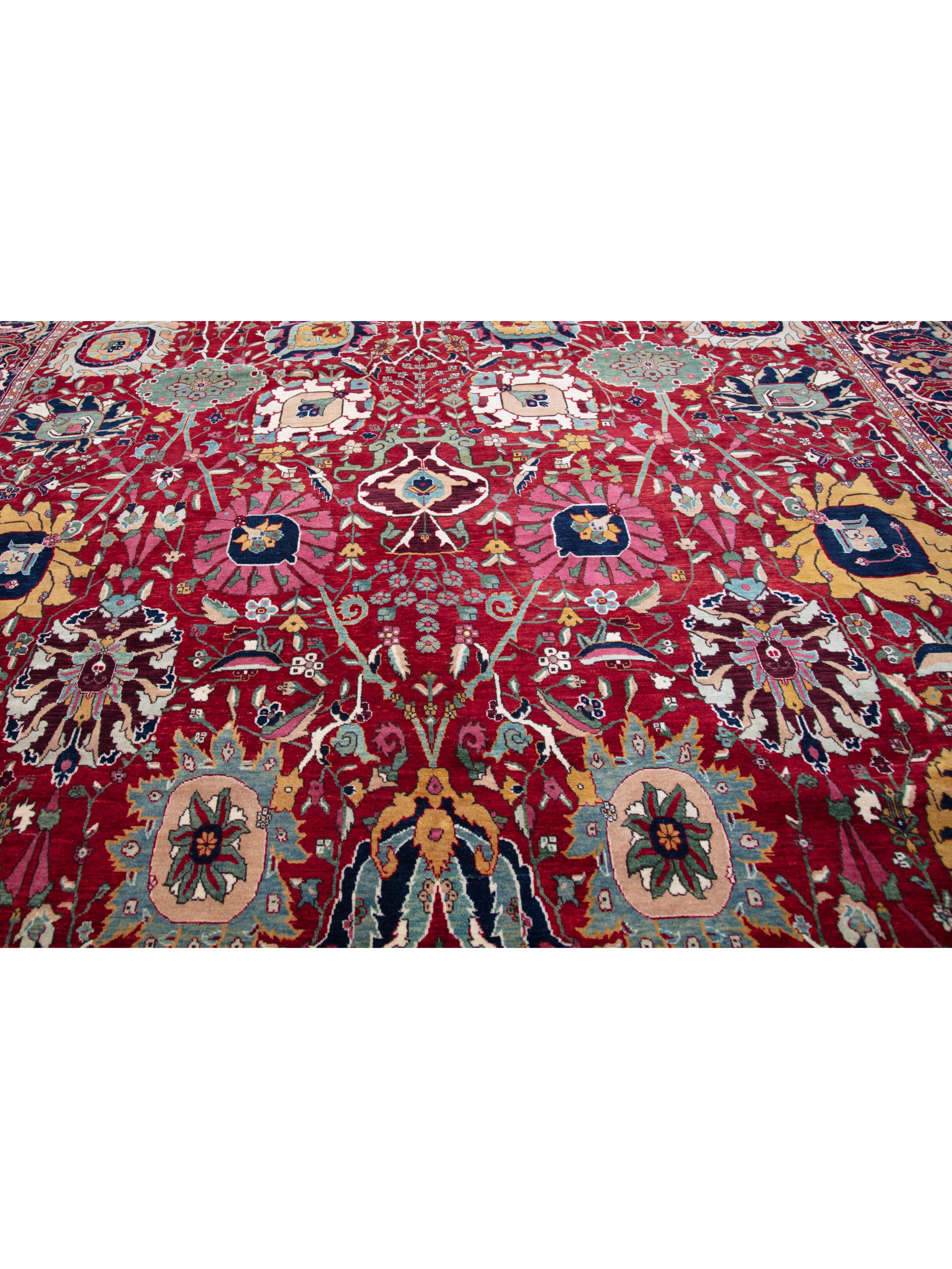 Ararat Rugs Kerman Vase Teppich aus der Alice de Rothschild Collection Natural Dyed (21. Jahrhundert und zeitgenössisch) im Angebot