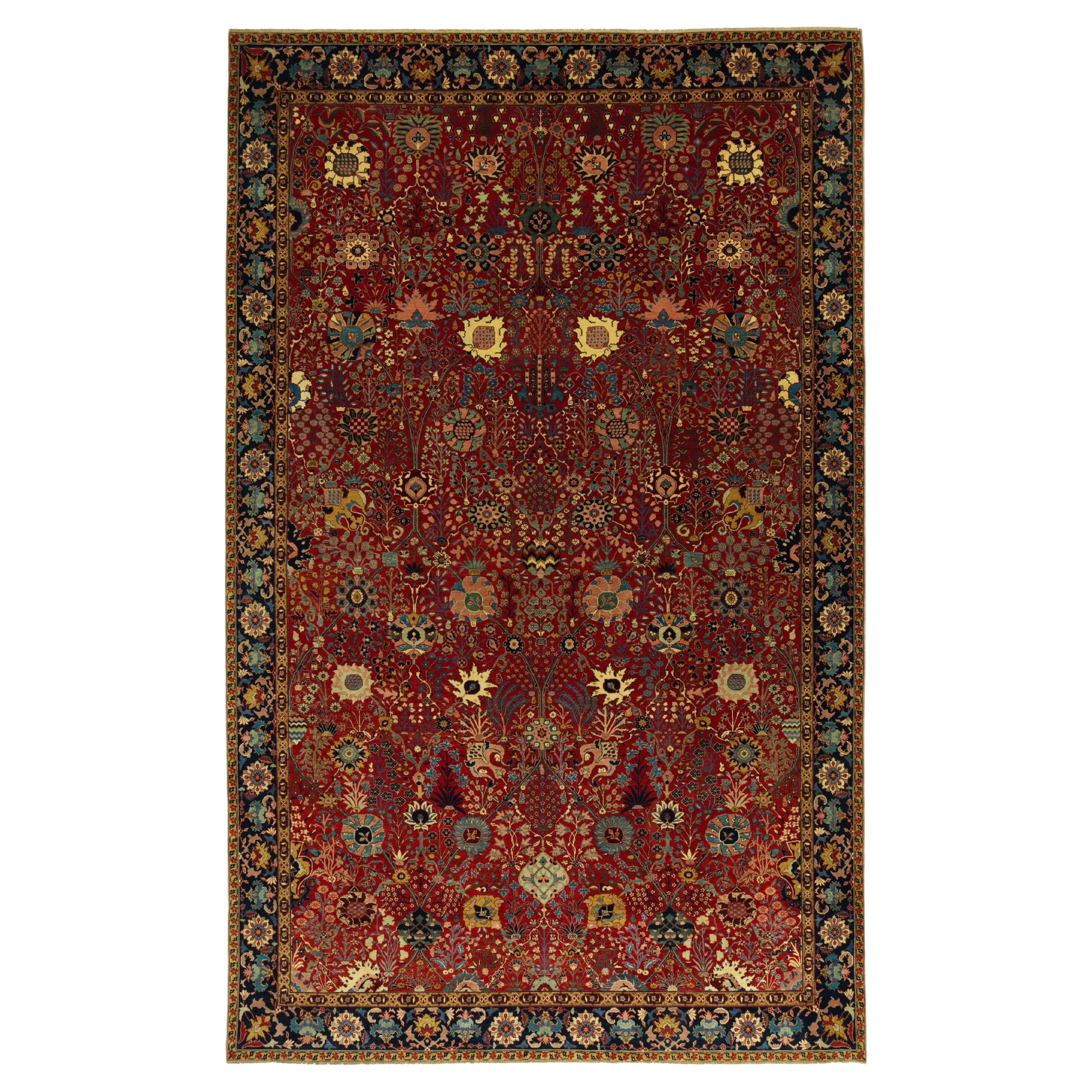 Ararat Rugs Kerman Vase Teppich aus der William Morris Collection - V&A Museumsstück im Angebot