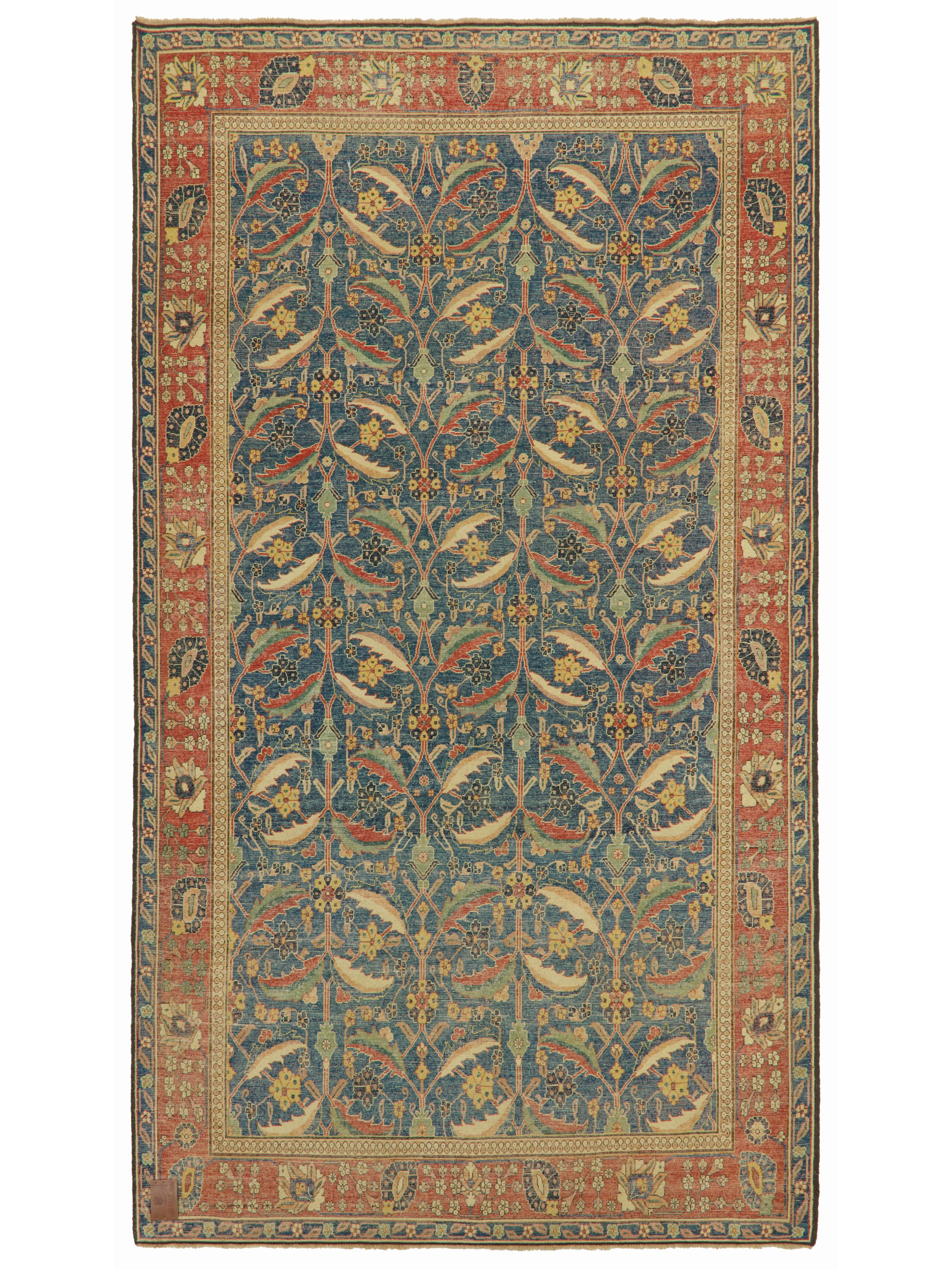 Ararat Rugs Tapis Kerman Vase Technique Tapis Revive du 17ème siècle, teinté Nature en vente 2