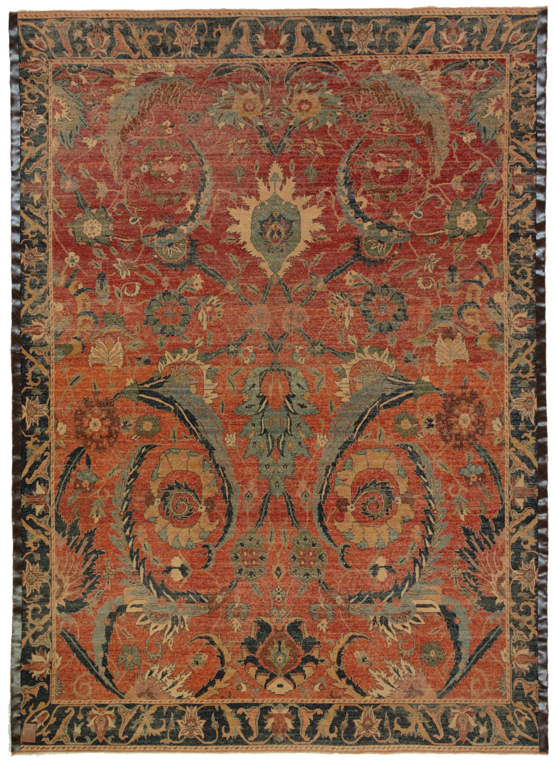 Die Designquelle des Teppichs stammt aus dem Buch Museo Calouste Gulbenkian, gedruckt vom Gulbenkian Museum Lissabon, 2015, Nr. 52. Dies ist ein vasentechnisches Teppichdesign aus dem 17. Jahrhundert in der Region Kerman in Persien. Im 16.