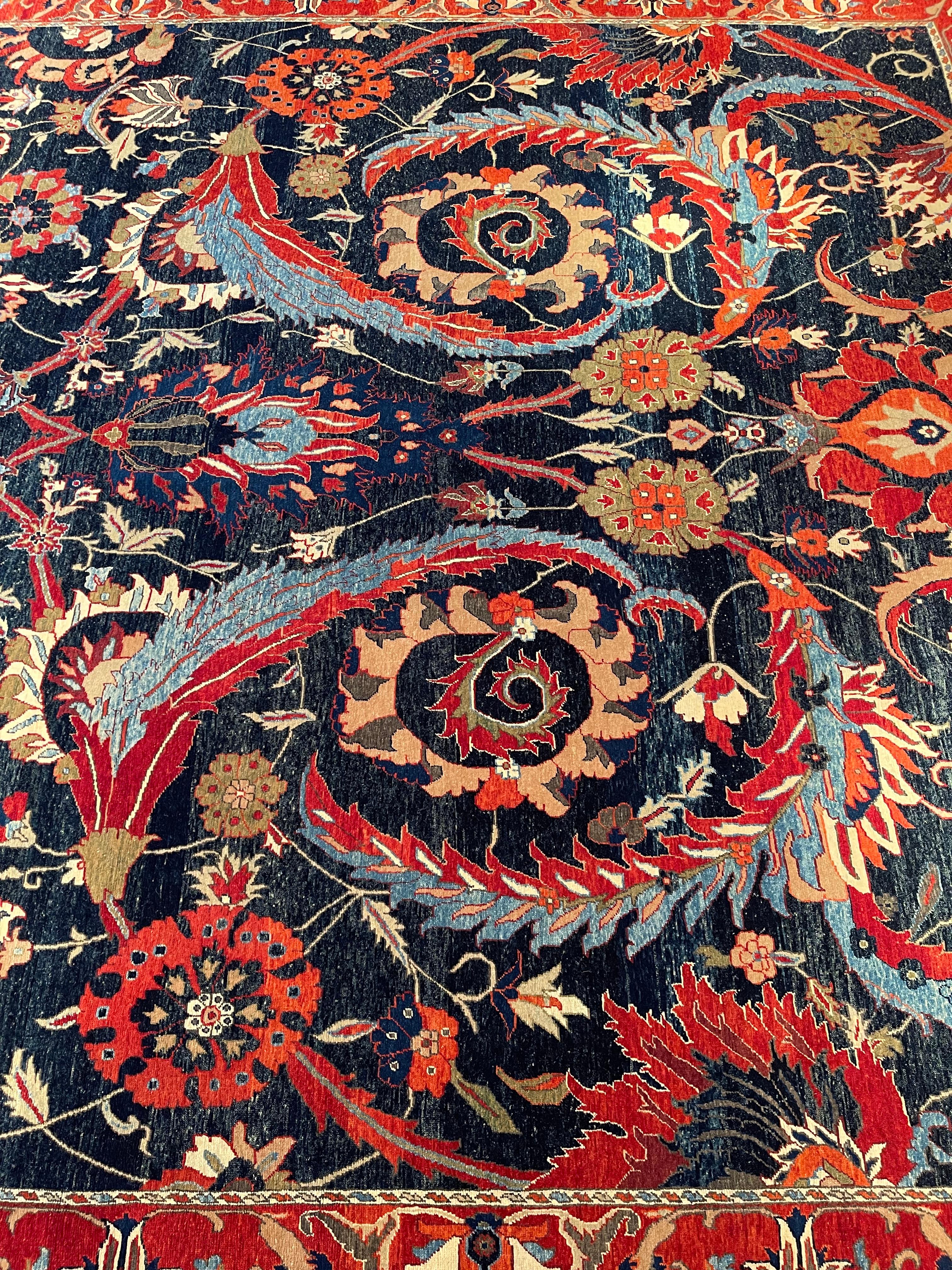 Ararat Teppich Kerman Vase-Technik Teppich 17. Jahrhundert Revival Teppich - Naturfarben im Zustand „Neu“ im Angebot in Tokyo, JP