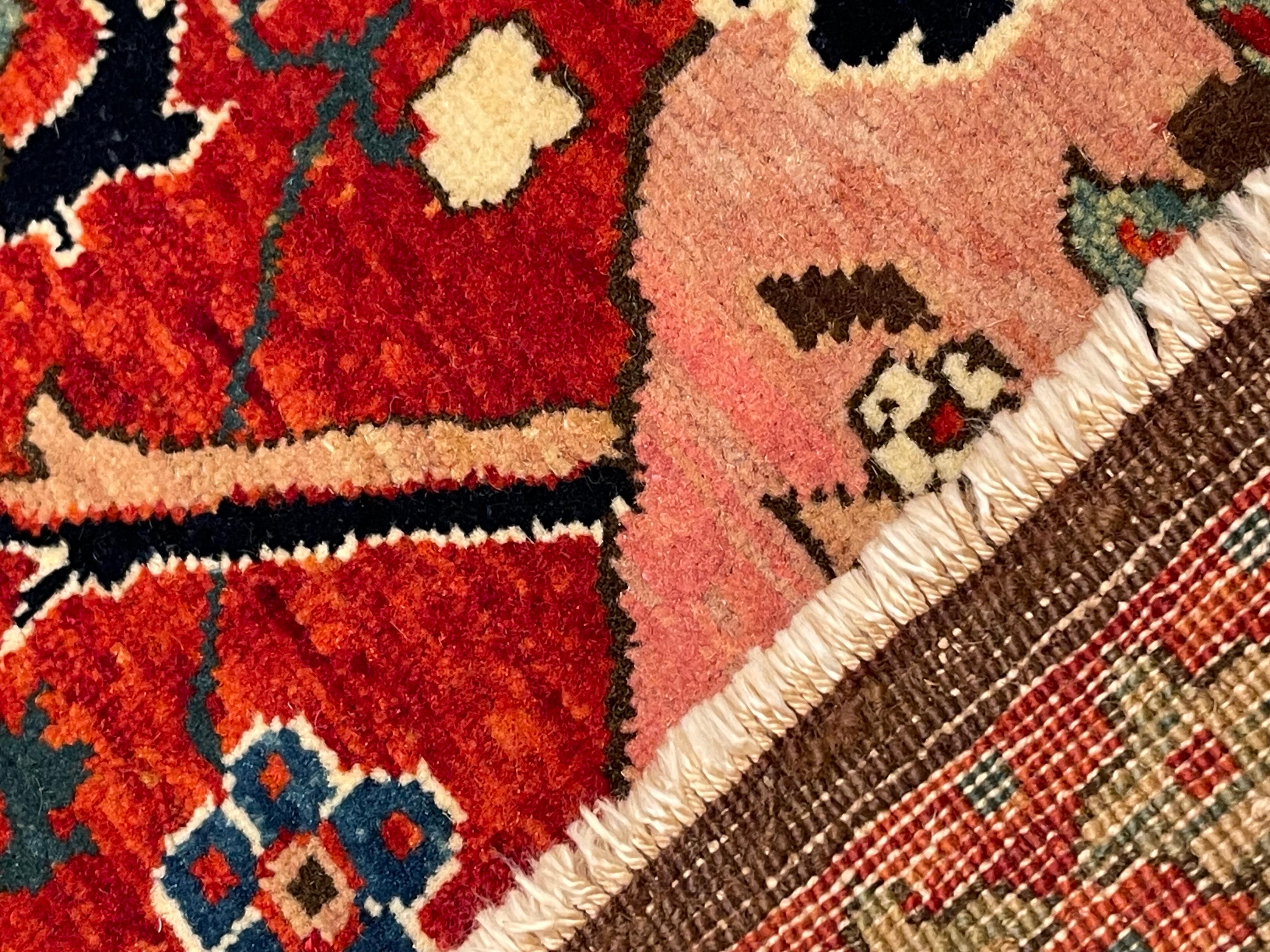 Wool Ararat Rugs Kerman Vase Technique Carpet 17th Century Revival Rug, Natural Dyed For Sale