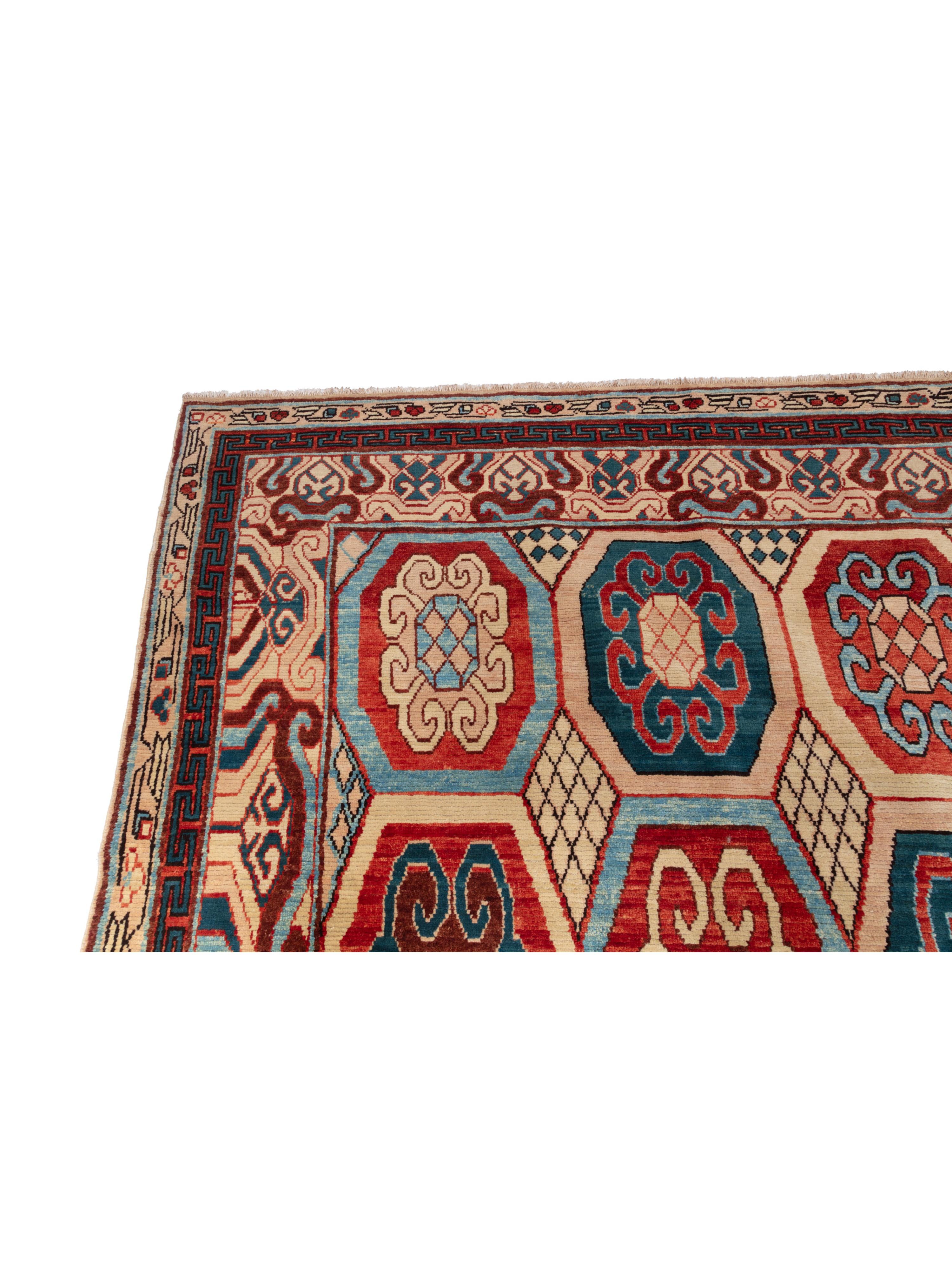 Revival Ararat Rugs Tapis Khotan avec Design/One Asie centrale Tapis néo-chinois en vente