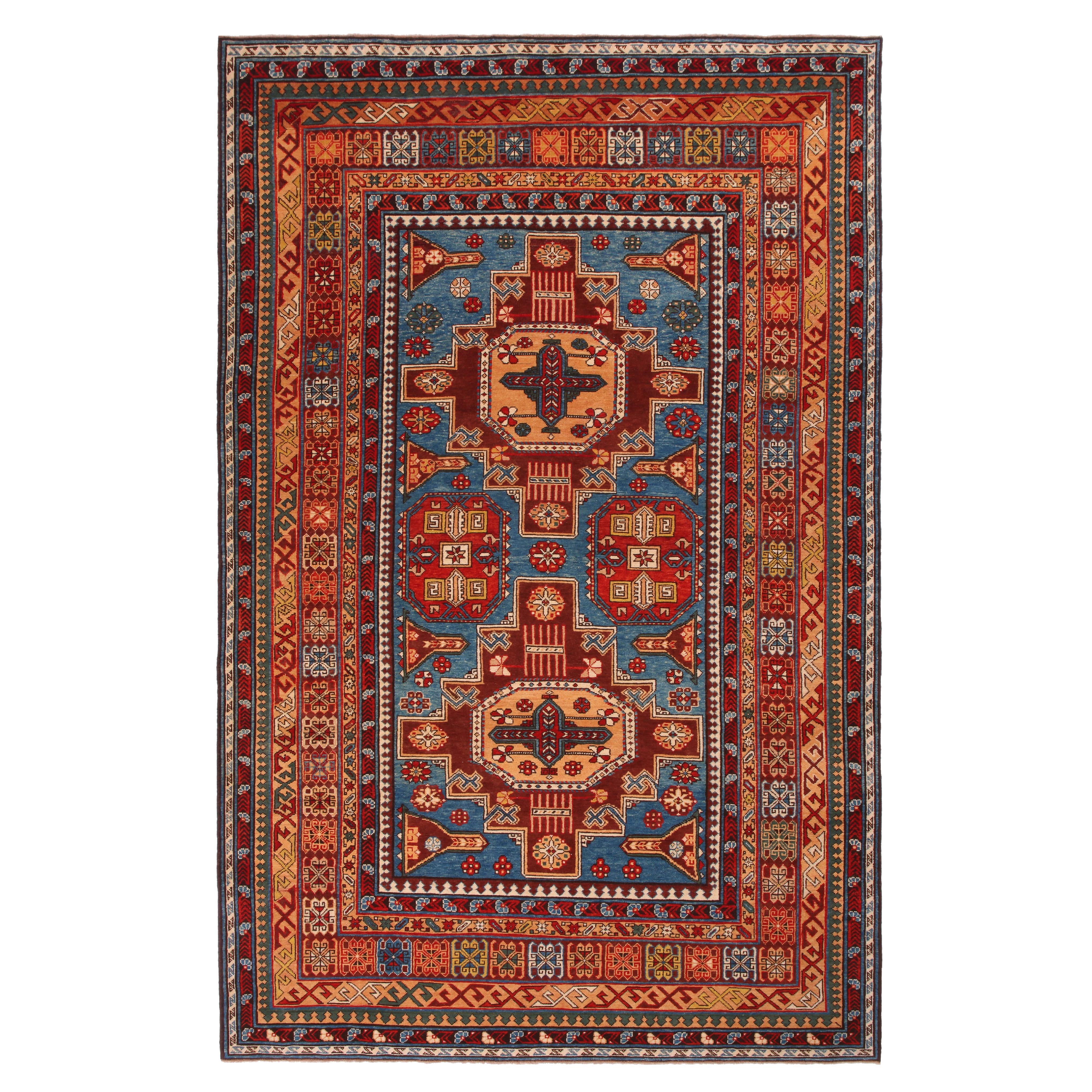 Tappeto Ararat Rugs Konagkend Kuba, antico tappeto revival caucasico, tinta naturale