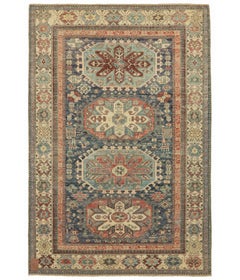 Ararat Rugs Kuba Rug with Octagonal Medallions Caucasian Carpet Natural Dye