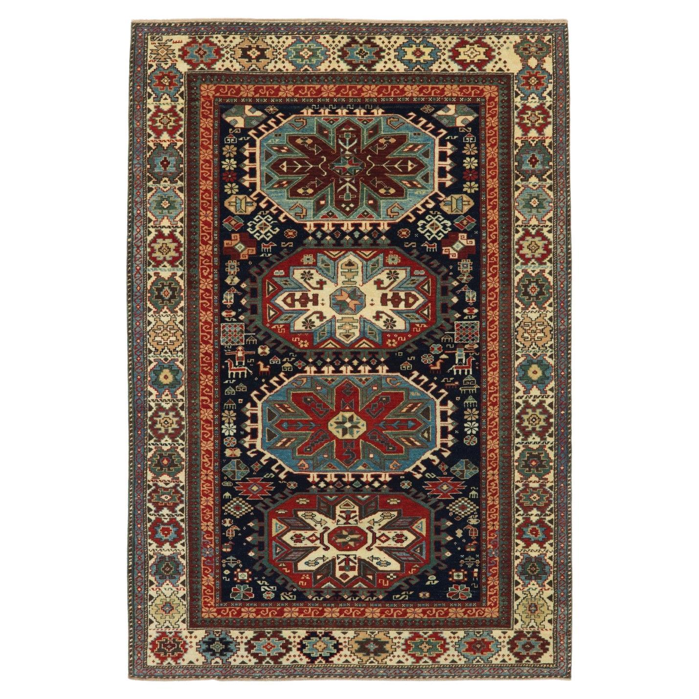 Ararat Rugs Tapis Kuba avec médaillons octogonaux Tapis caucasien Teinture naturelle