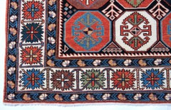 Ararat Rugs Kuba Rug with Octagons Caucasian 19th C. Revival Rug, Natural Dyed