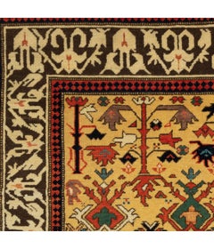 Ararat Rugs Kuba Rug with Palmettes Caucasian 19th C. Revival Rug, Natural Dyed
