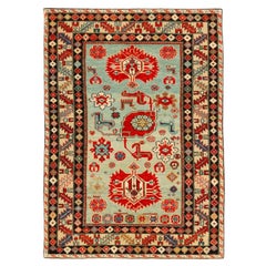 Ararat Rugs Kuba Teppich mit Palmetten Kaukasischer Teppich aus dem 19. Jh. Revival Teppich, natürlich gefärbt