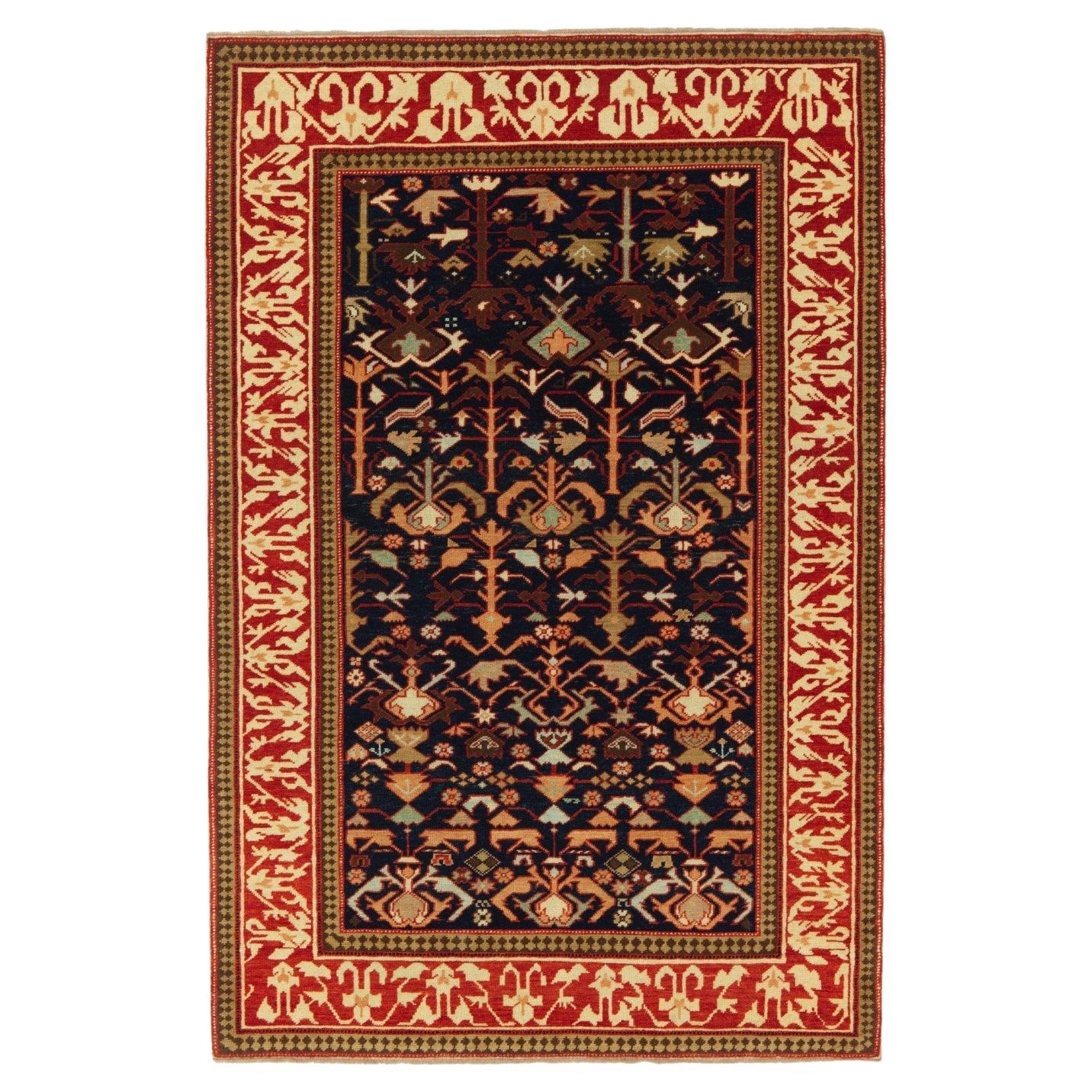Ararat Rugs Tapis Kuba avec palmettes Tapis A.I.C. Revive, teinté Nature