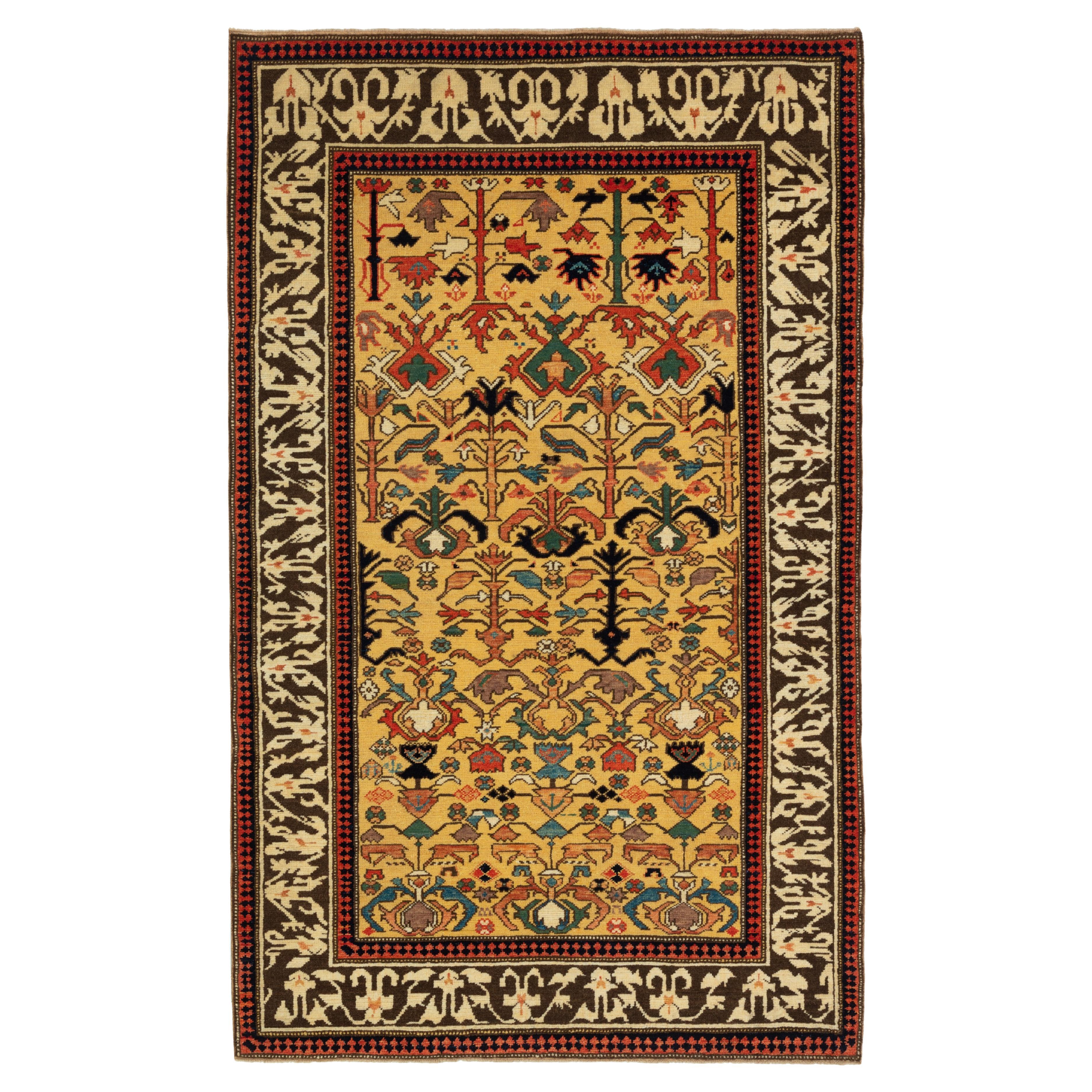 Ararat Rugs Tapis Kuba avec palmettes Tapis A.I.C. Revive, teinté Nature