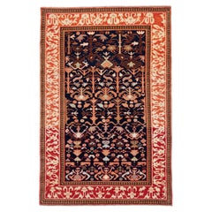 Ararat Rugs Tappeto Kuba con palmette Tappeto caucasico revival del XIX secolo, tinto naturale