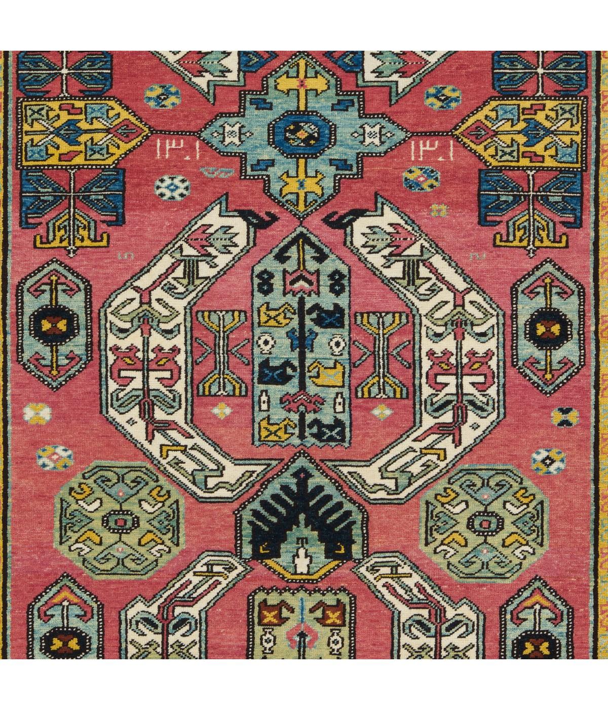 Turkish Ararat Rugs Lenkoran Rug Caucasian Revival 19 Century Carpet, Natural Dyed For Sale
