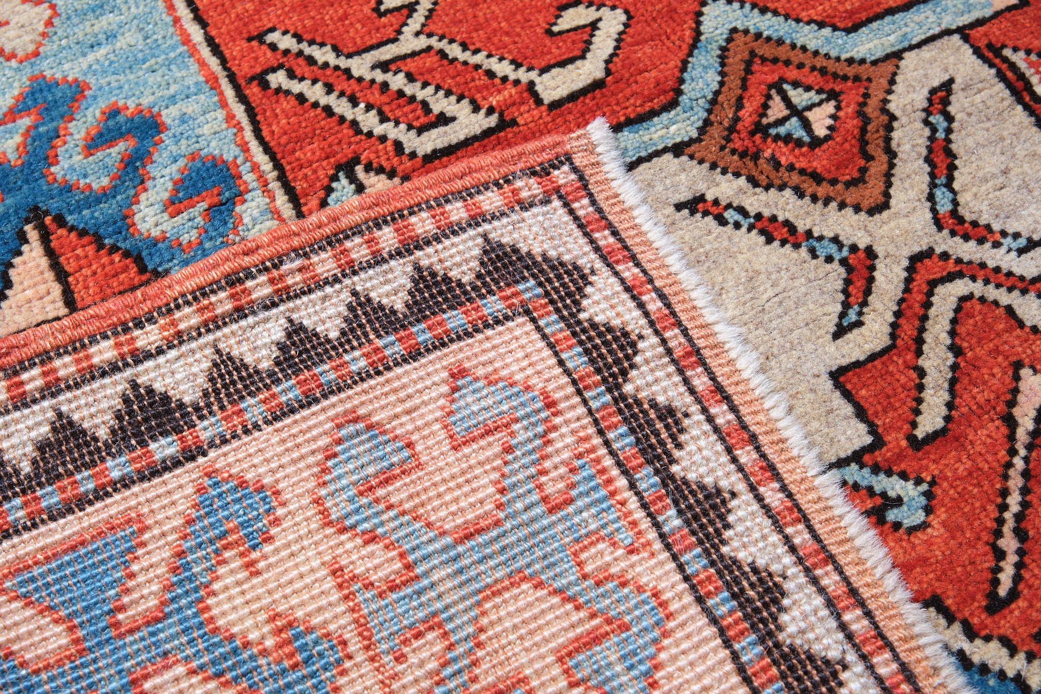 Turkish Ararat Rugs Lenkoran Rug Caucasian Revival 19th Century Carpet, Natural Dyed For Sale