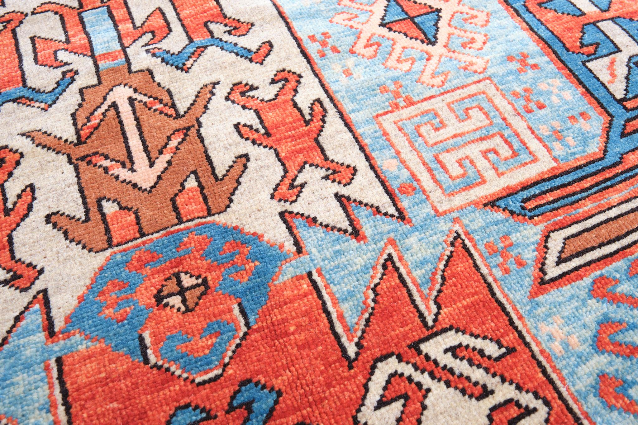 Vegetable Dyed Ararat Rugs Lenkoran Rug Caucasian Revival 19th Century Carpet, Natural Dyed For Sale