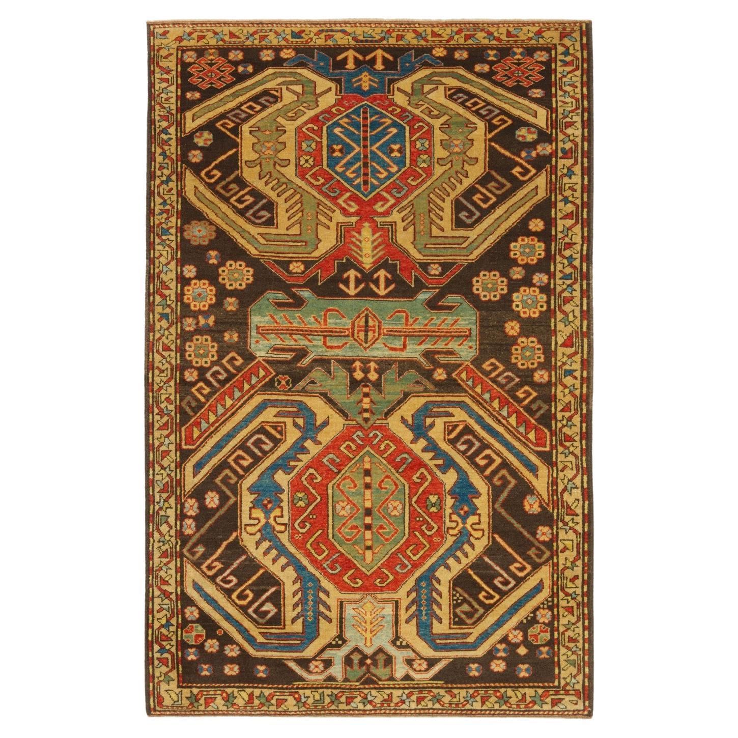 Tappeto Ararat Rugs Lenkoran Tappeto caucasico revival del XIX secolo, tinto naturale