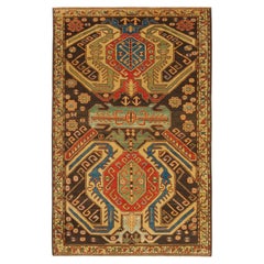Tappeto Ararat Rugs Lenkoran Tappeto caucasico revival del XIX secolo, tinto naturale