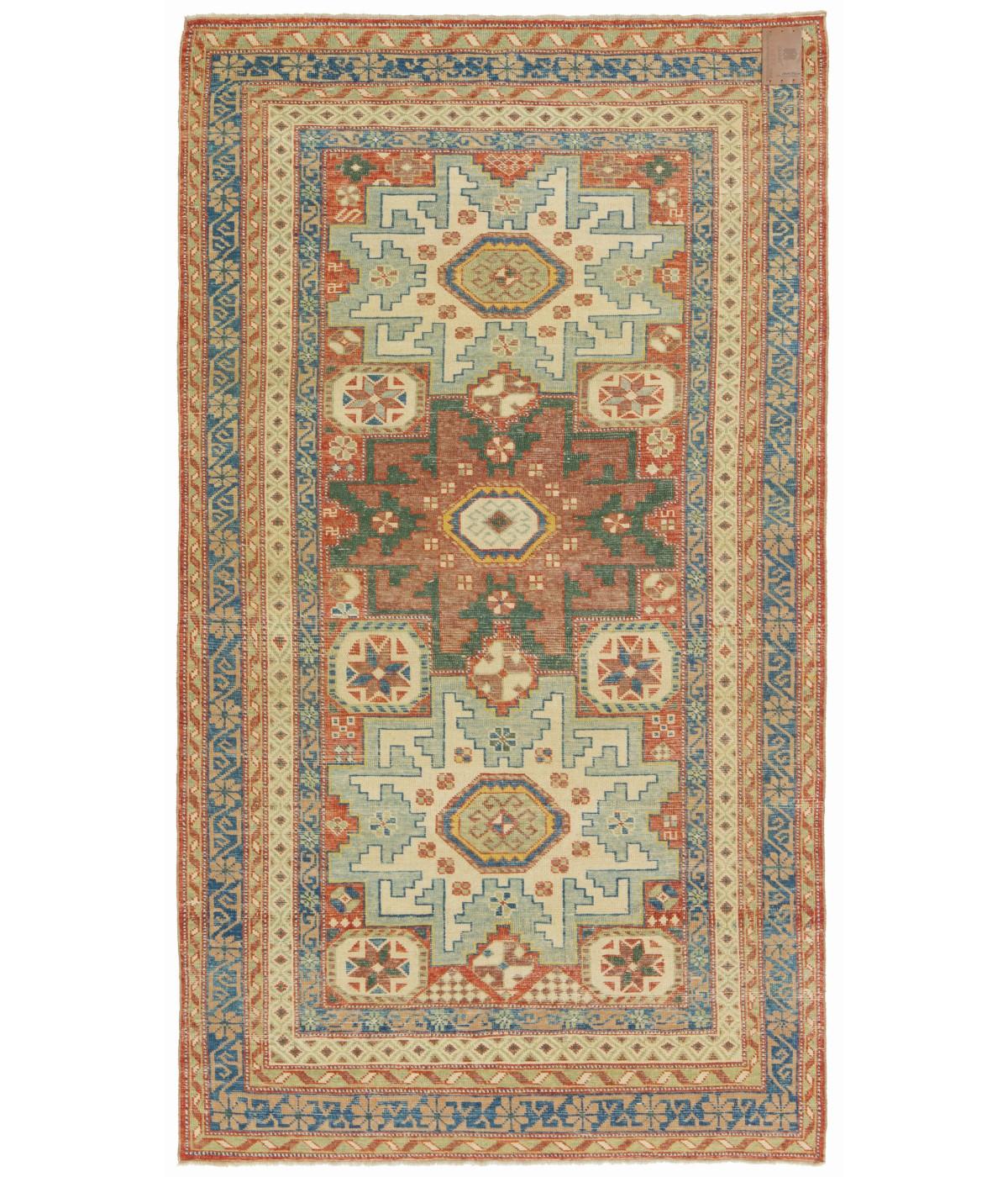 Revival Ararat Rugs Lesghi Star Kuba Rug Caucasian Carpet Kazak Handwoven Natural Dye (tapis caucasien tissé à la main, teinture naturelle)