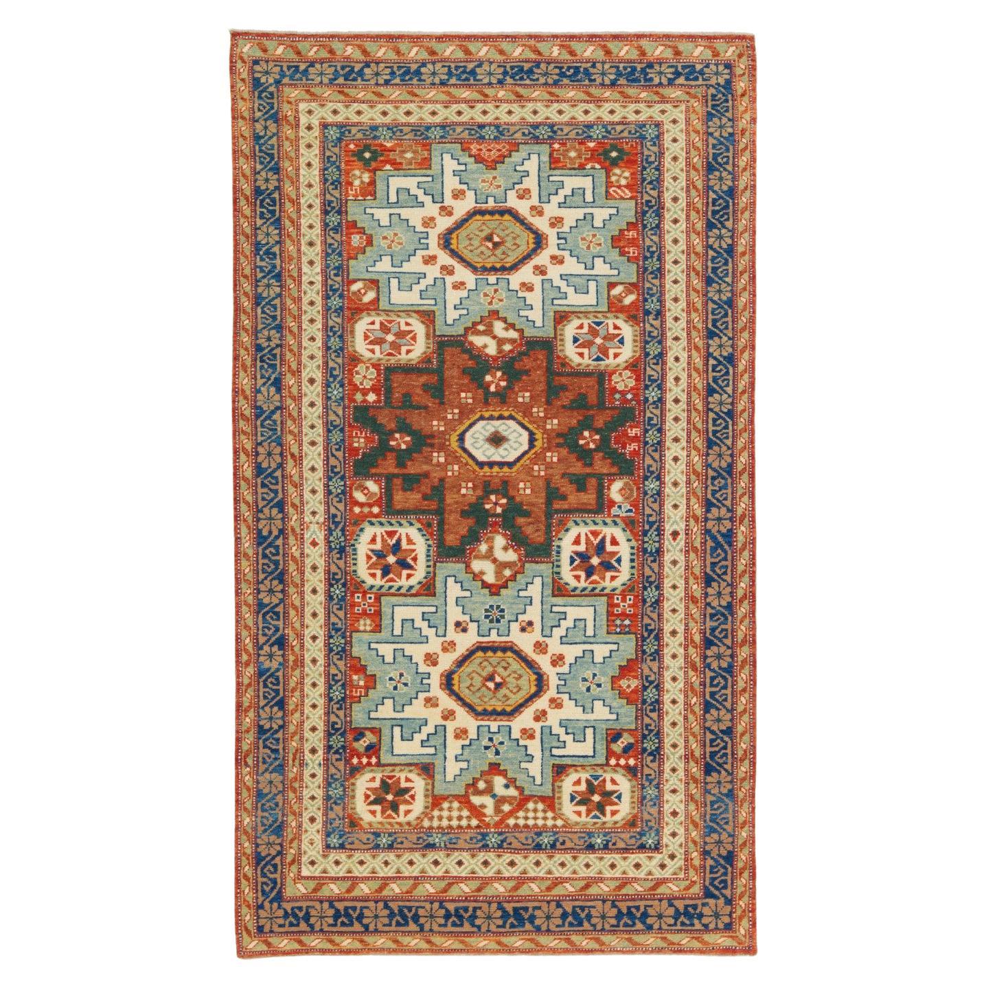 Ararat Rugs Lesghi Star Kuba Rug Caucasian Carpet Kazak Handwoven Natural Dye (tapis caucasien tissé à la main, teinture naturelle)
