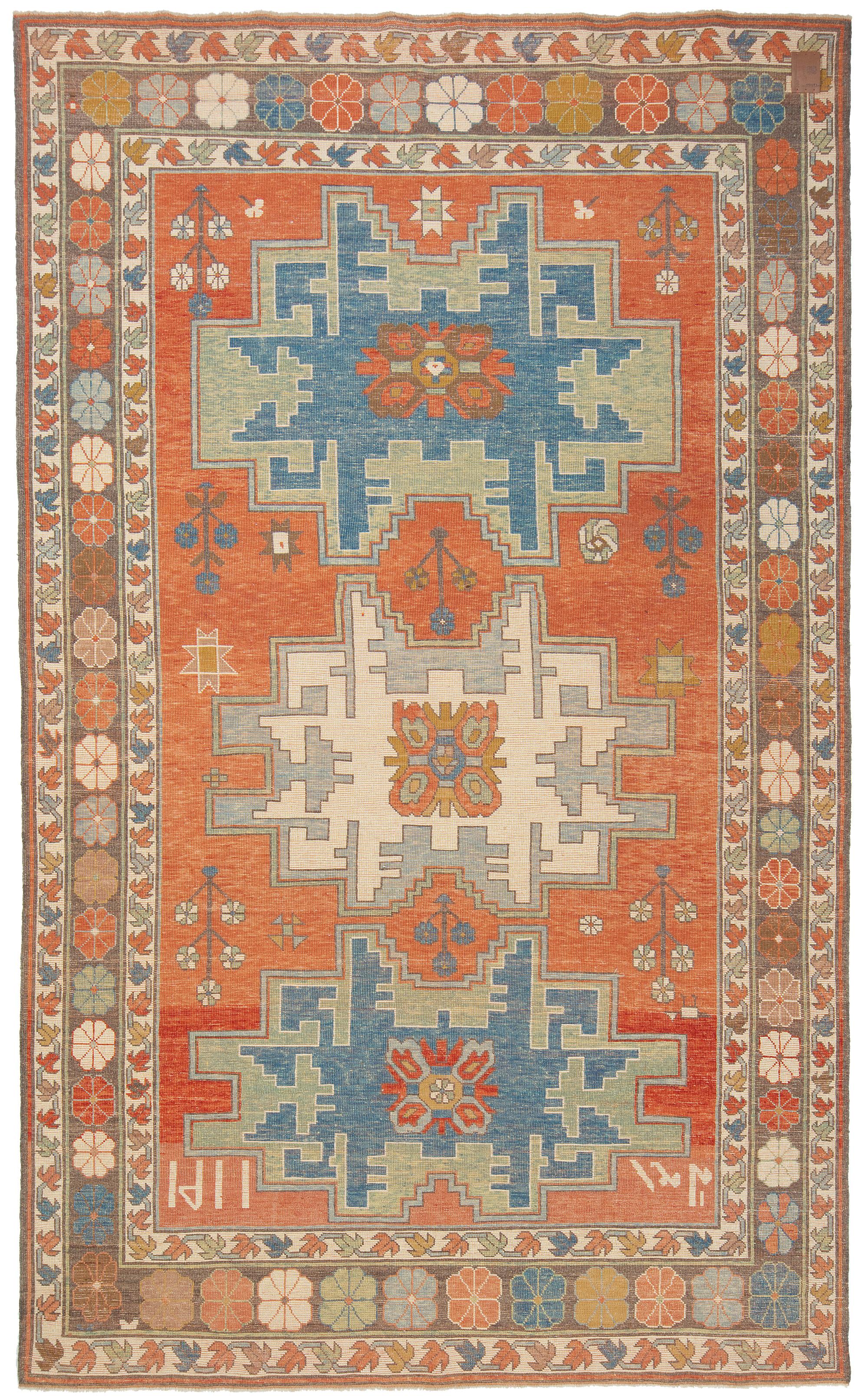 The source of the rug comes from the book Tapis du Caucase – Rugs of the Caucasus, Ian Bennett & Aziz Bassoul, The Nicholas Sursock Museum, Beirut, Lebanon 2003, nr.45 and Oriental Rugs Volume 1 Caucasian, Ian Bennett, Oriental Textile Press,