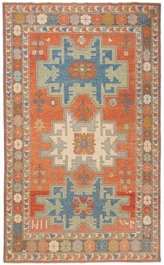 Ararat Rugs Lesghi Star Saliani Rug, Caucasian Revival Carpet, Natural Dyed