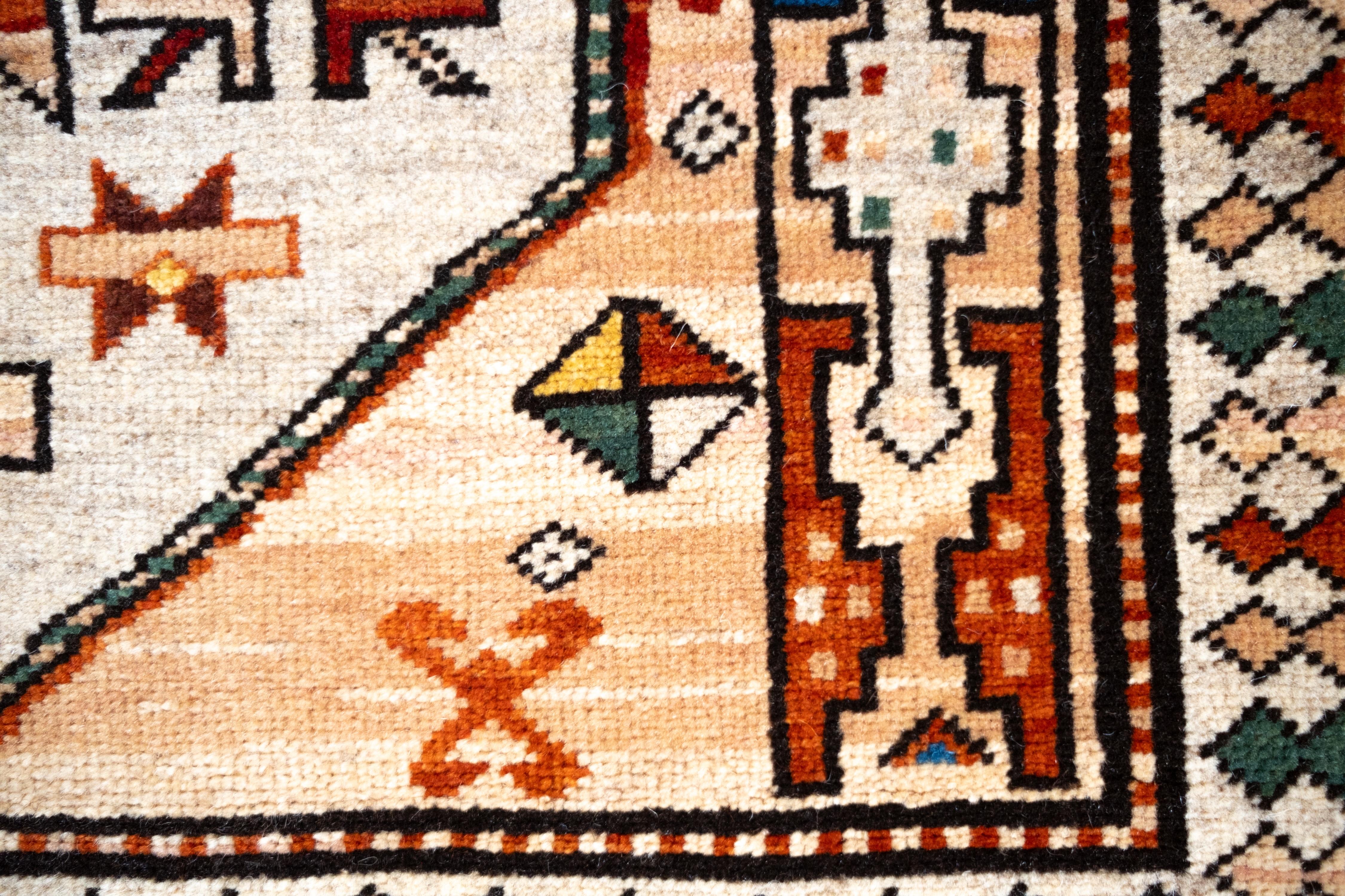 Ararat Rugs Lori Pambak Kazak Rug, 19th C Caucasus Revival Carpet Natural Dyed For Sale 3