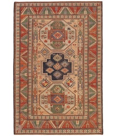 Ararat Rugs Lori Pambak Kazak Rug, 19th C Caucasus Revival Carpet Natural Dyed