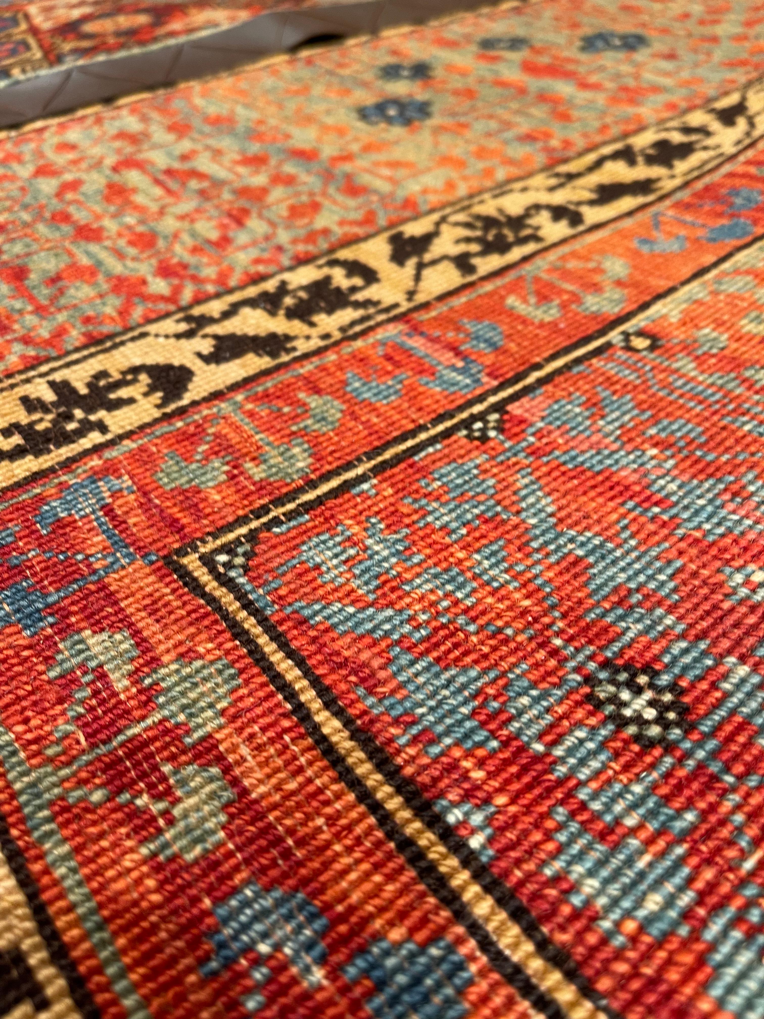 Ararat Rugs Mamluk Carpet with Central Star 16th Century Revival, Natural Dyed For Sale 4