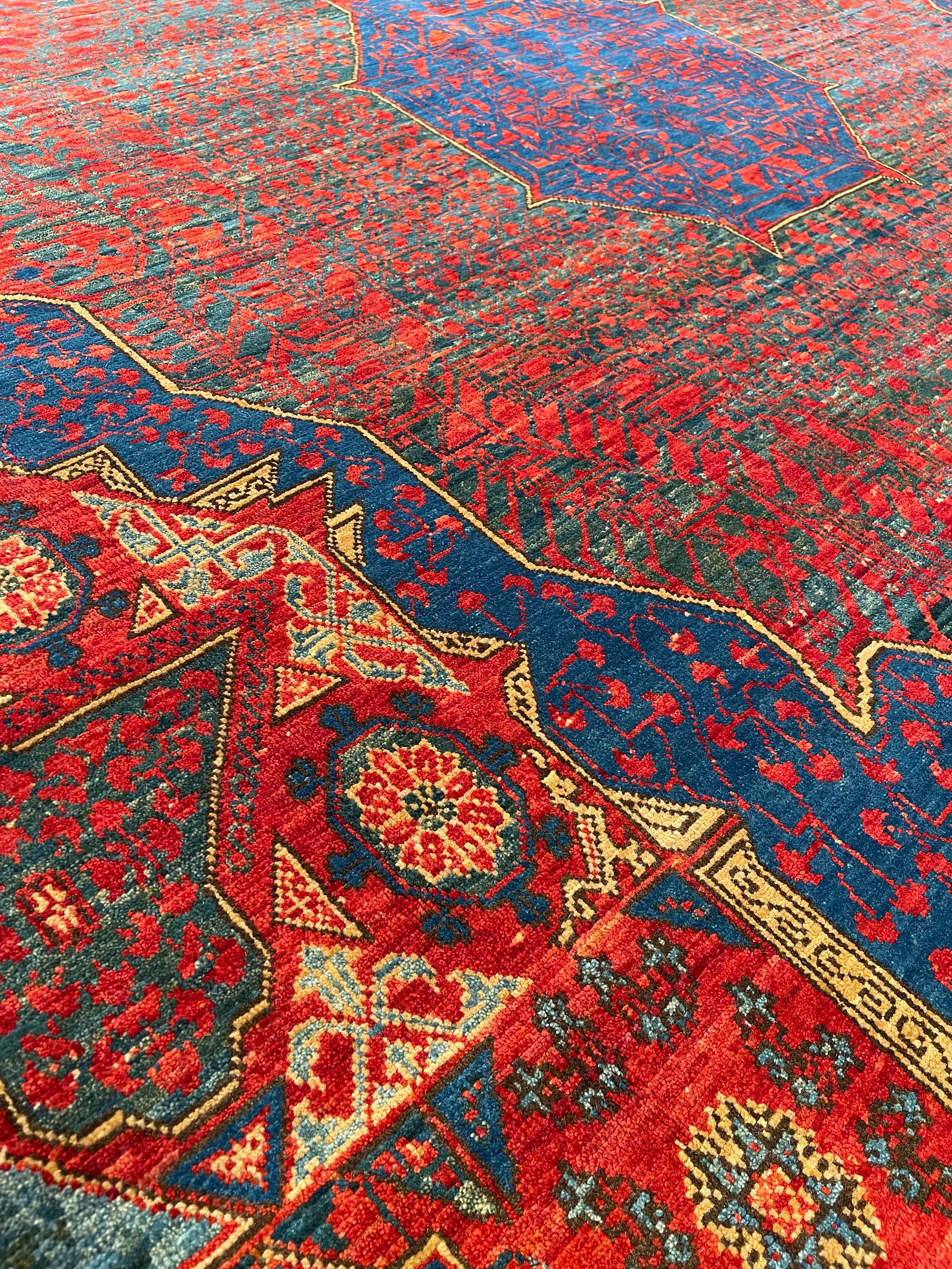 Ararat Rugs Mamluk Carpet with Central Star 16th Century Revival - Natural Dyed In New Condition For Sale In Tokyo, JP