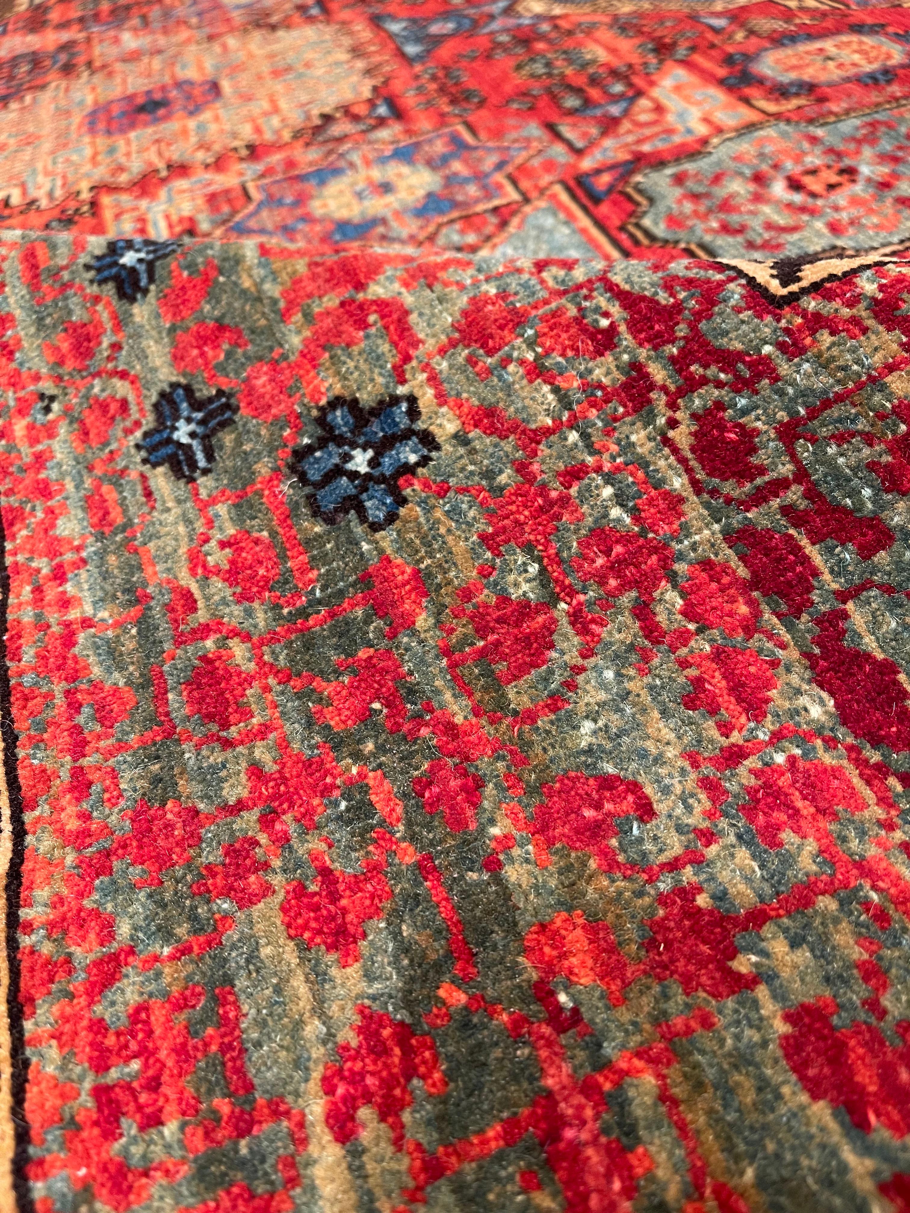 Ararat Rugs Mamluk Carpet with Central Star 16th Century Revival, Natural Dyed For Sale 1