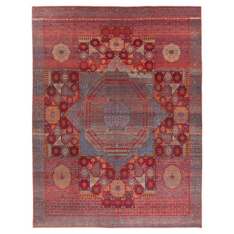 Ararat Rugs Mamluk Carpet with Central Star 16th Century Revival