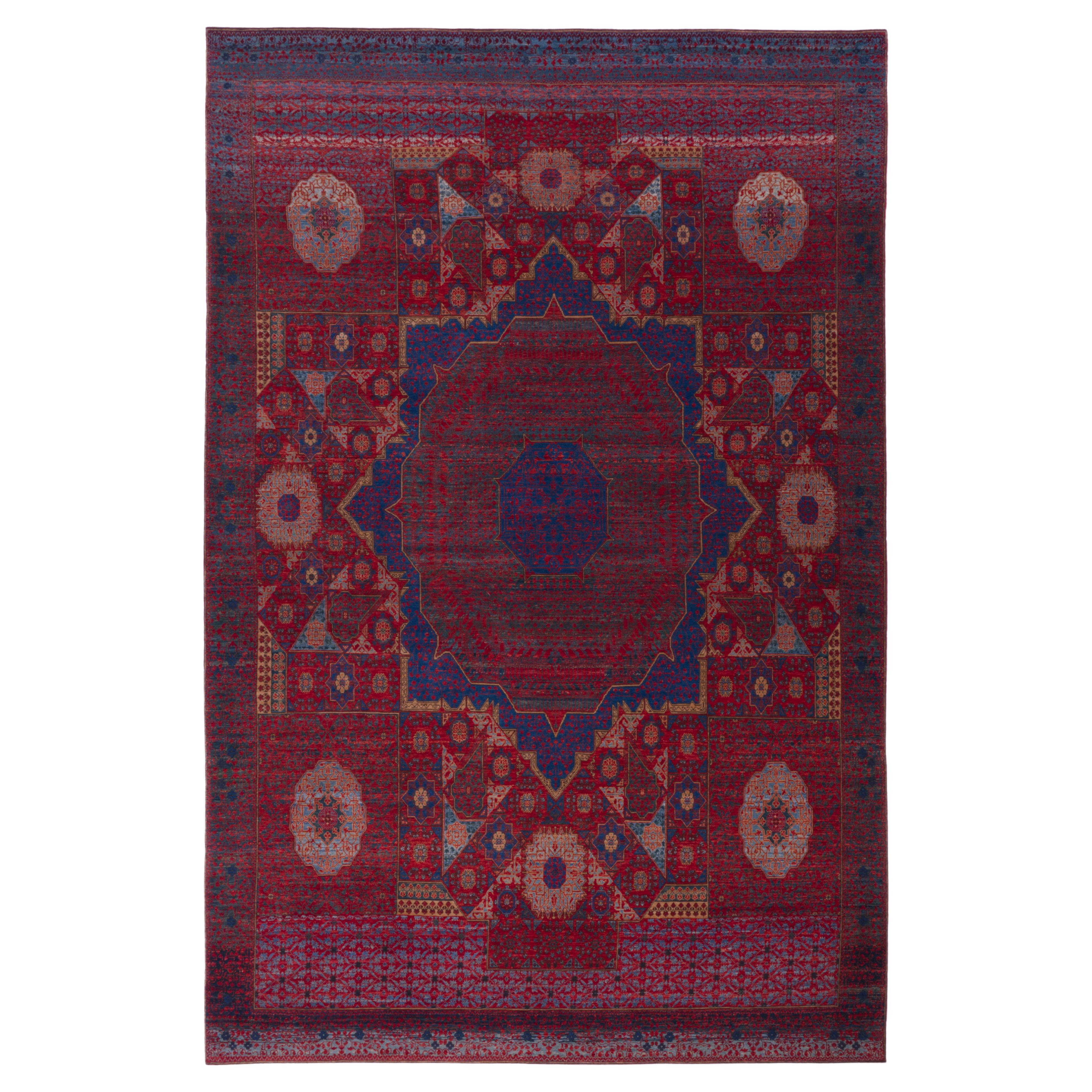 Ararat Rugs Mamluk Carpet with Central Star 16th Century Revival - Natural Dyed For Sale