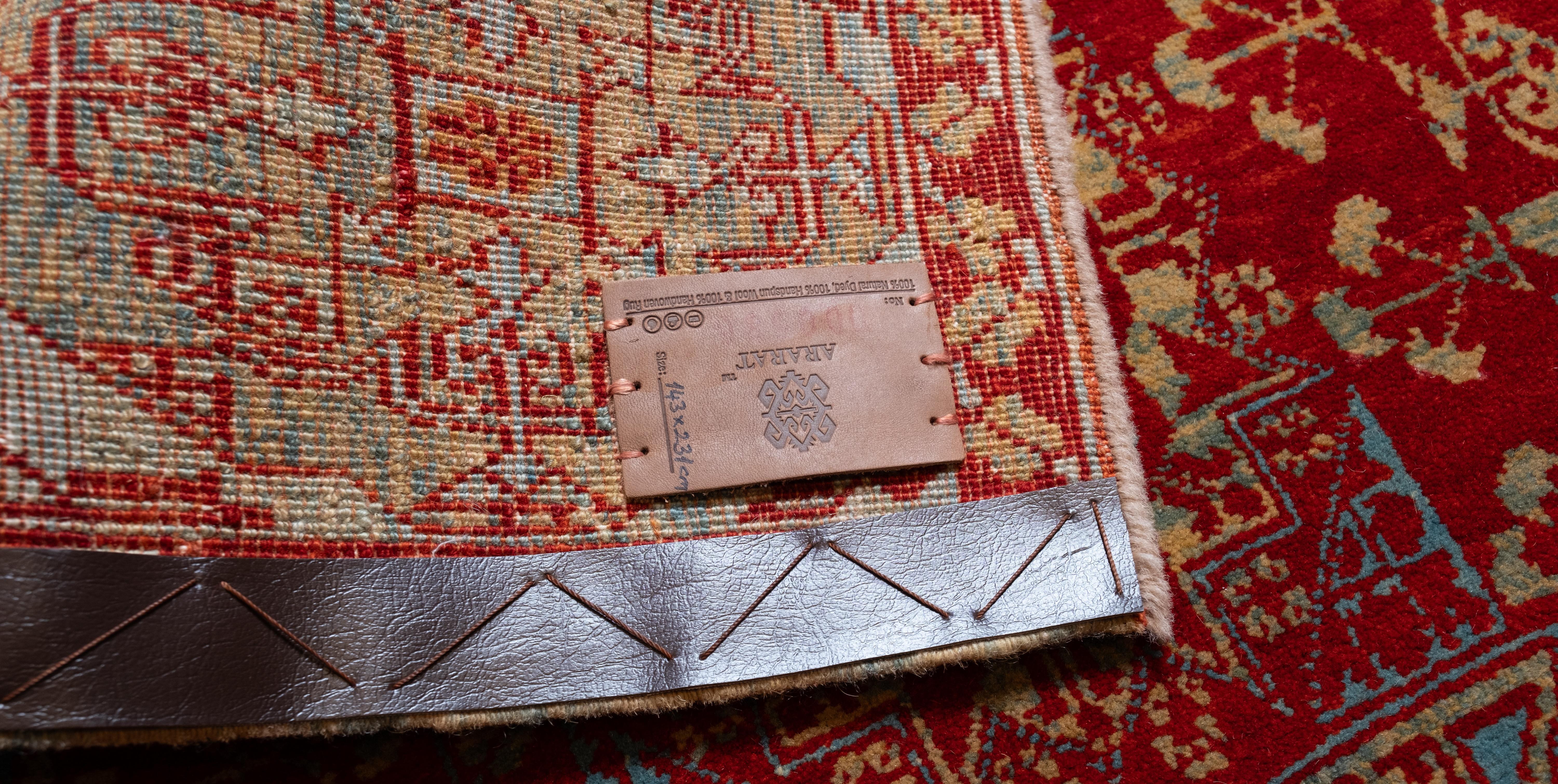 XXIe siècle et contemporain Ararat Rugs Tapis Mamluke avec motif de coupe, Antique Revival Rugs, Natural Dyed en vente