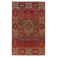 Ararat Rugs Mamluk Carpet with Cup Motif, Antique Revival Rug, Natural Dyed