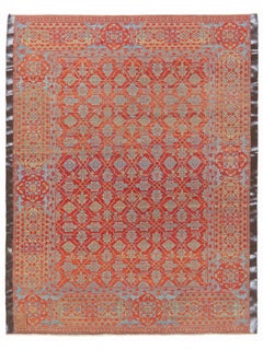 Ararat Rugs Alfombra Mameluca con Diseño de Celosía, Alfombra de Renacimiento Antigua Teñida Naturalmente