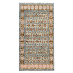 Ararat Rugs Mamluk Carpet with Lattice Design, Antique Revival Rug Natural Dyed