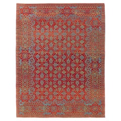 Ararat Rugs Alfombra Mameluca con Diseño de Celosía, Alfombra de Renacimiento Antigua Teñida Naturalmente